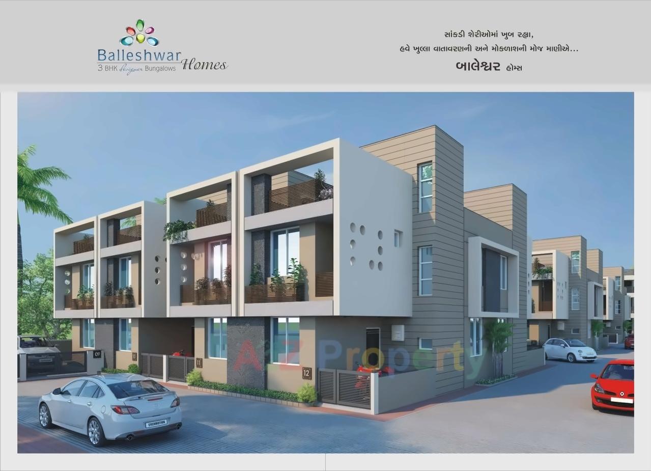 3D Elevation of real estate project Balleshwar Homes located at Hathijan, Ahmedabad, Gujarat