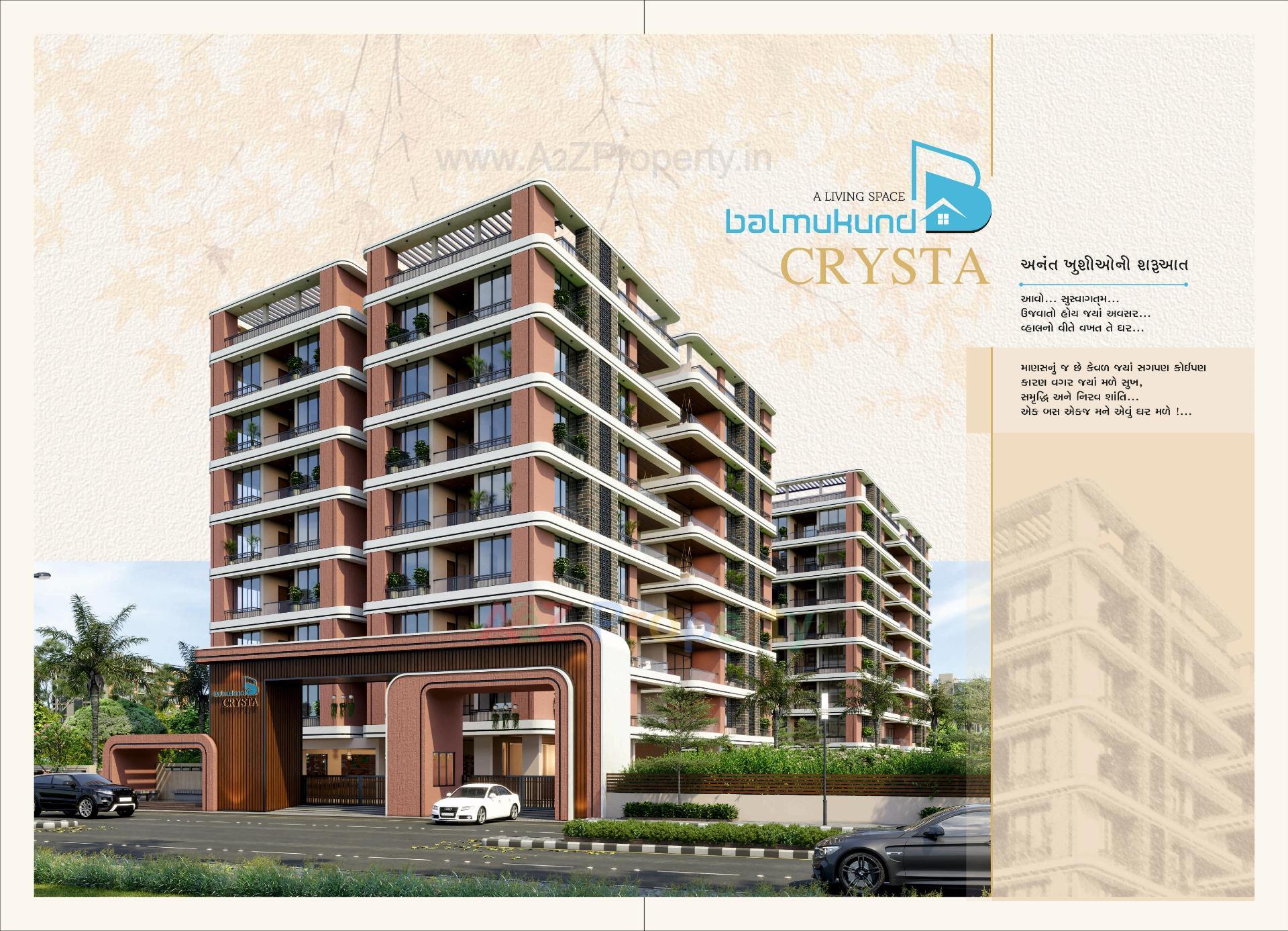3D Elevation of real estate project Balmukund Crysta located at Nikol, Ahmedabad, Gujarat