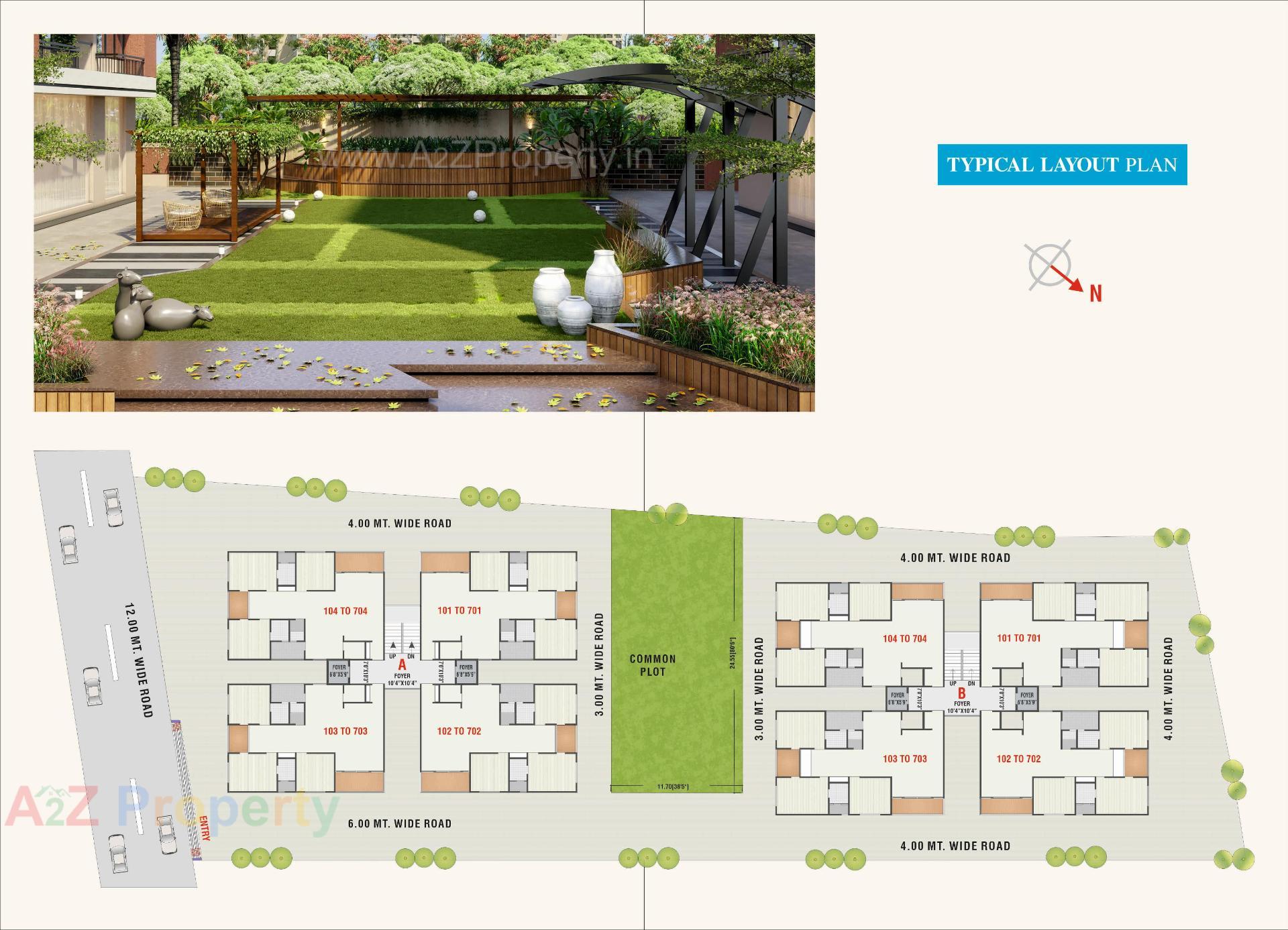 Layout of real estate project Balmukund Crysta located at Nikol, Ahmedabad, Gujarat