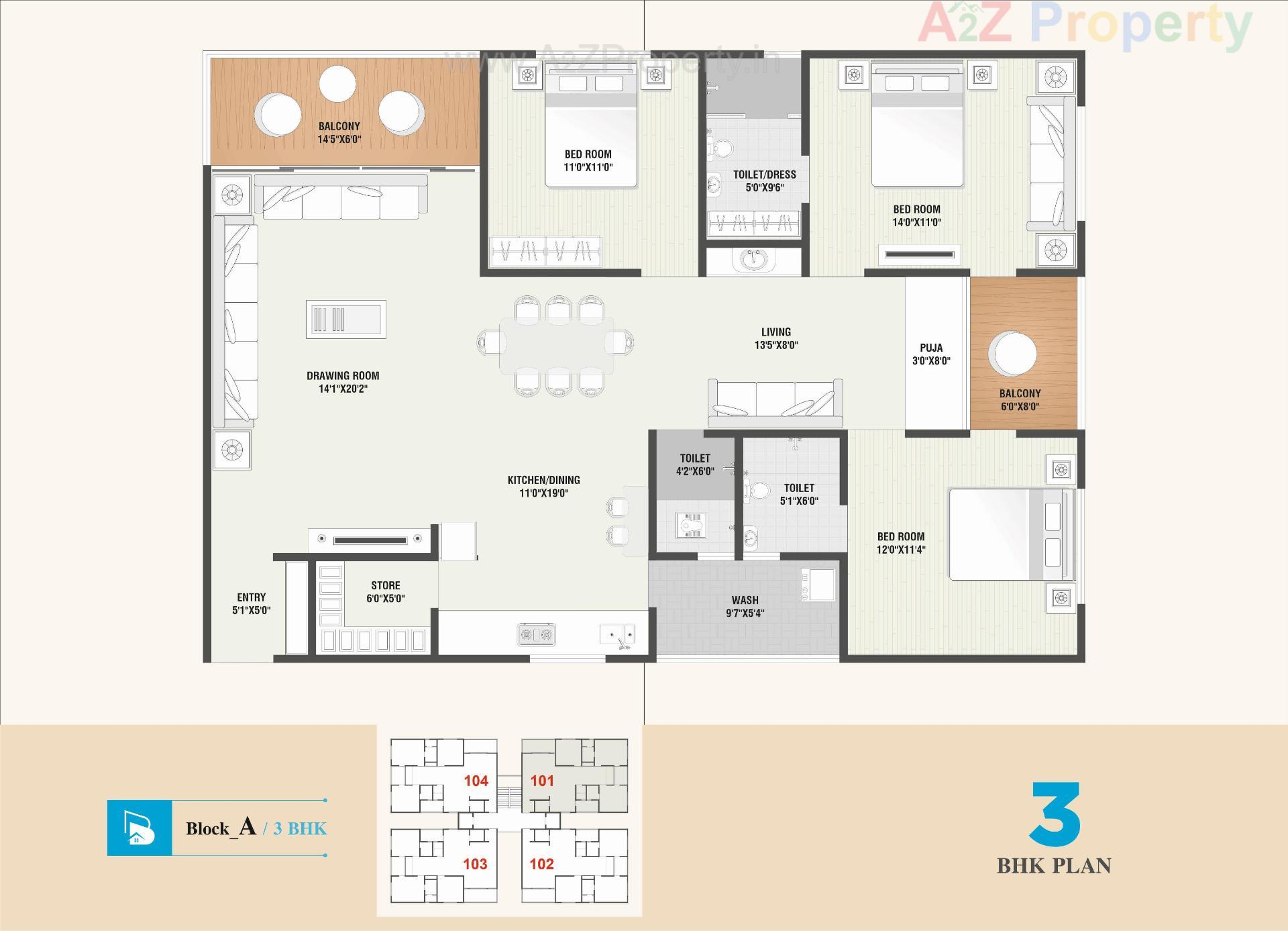Layout of real estate project Balmukund Crysta located at Nikol, Ahmedabad, Gujarat