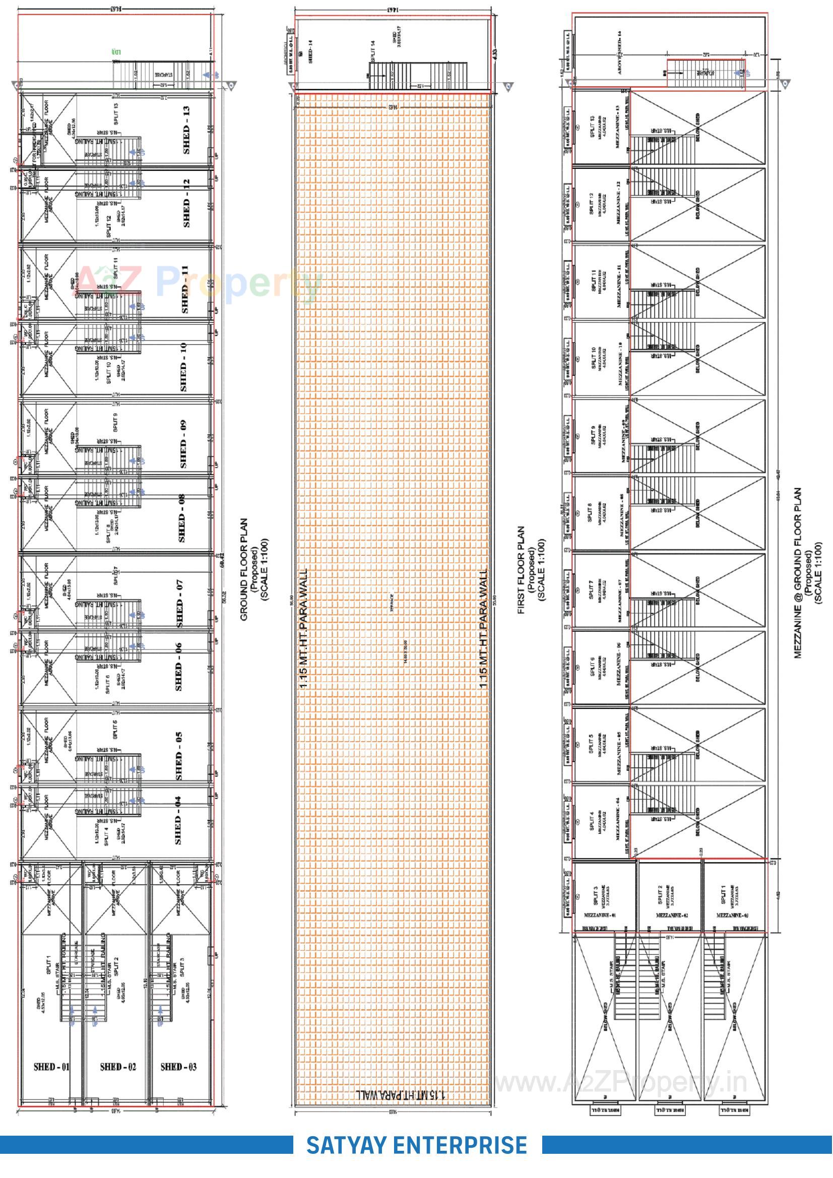 Layout of real estate project Balmukund Industrial Park located at Bhuvaladi, Ahmedabad, Gujarat
