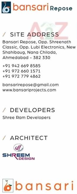  of real estate project Bansari Repose located at Nana-chiloda, Ahmedabad, Gujarat