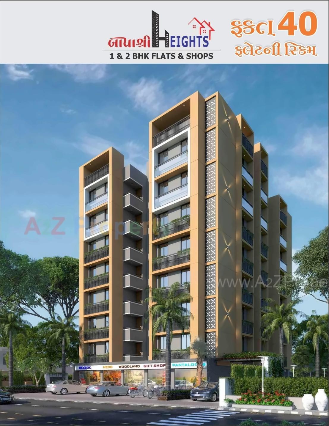 3D Elevation of real estate project Bapashree Heights located at Vastral, Ahmedabad, Gujarat