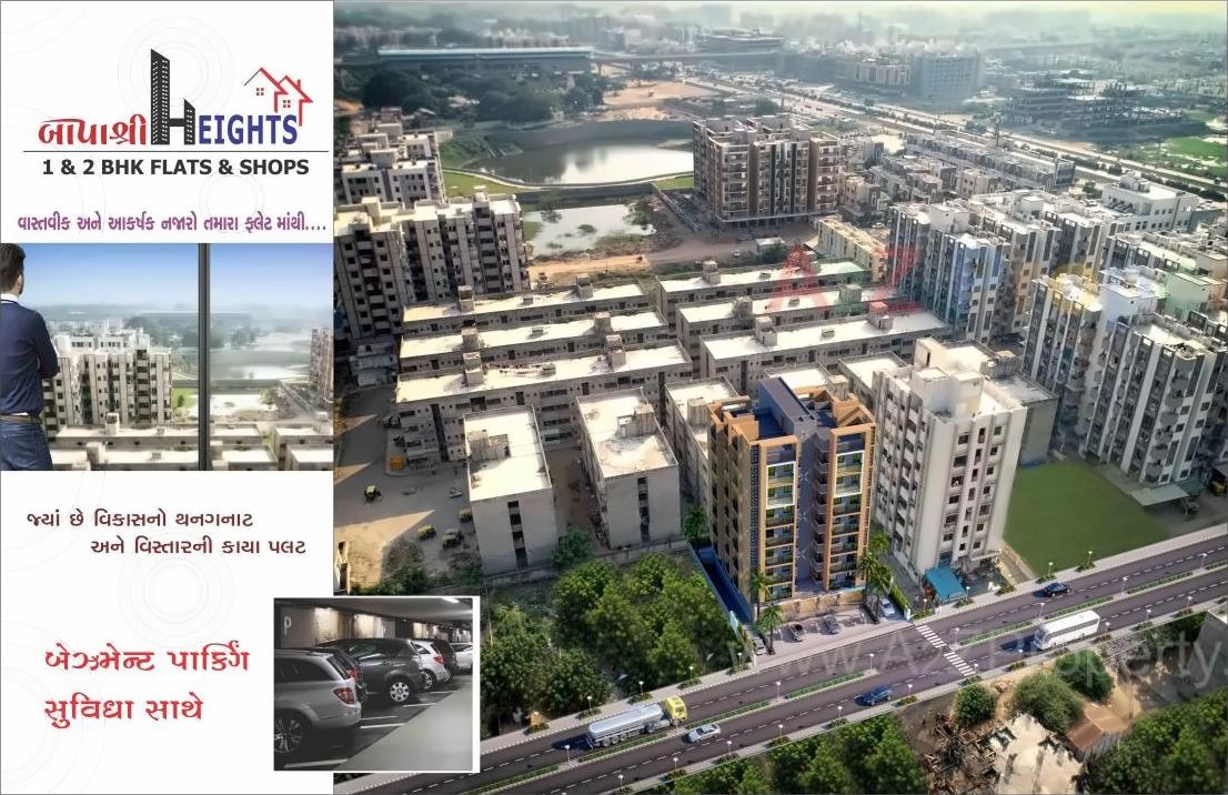 3D Elevation of real estate project Bapashree Heights located at Vastral, Ahmedabad, Gujarat