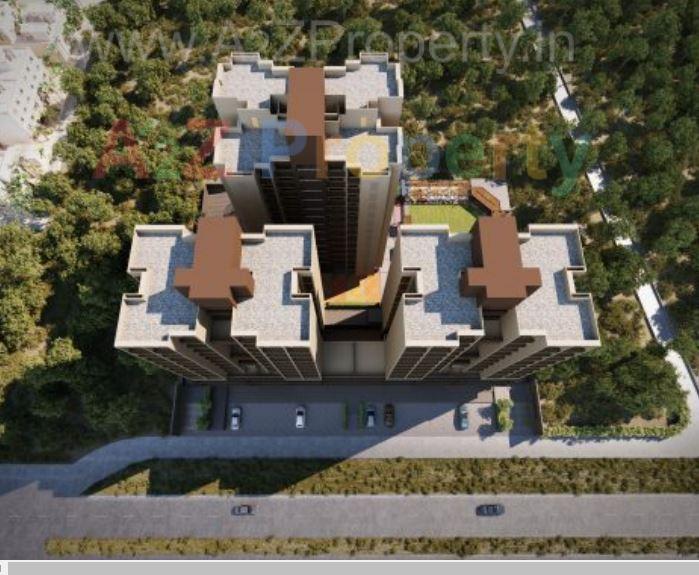 3D Elevation of real estate project Basil Skyline located at Tragad, Ahmedabad, Gujarat