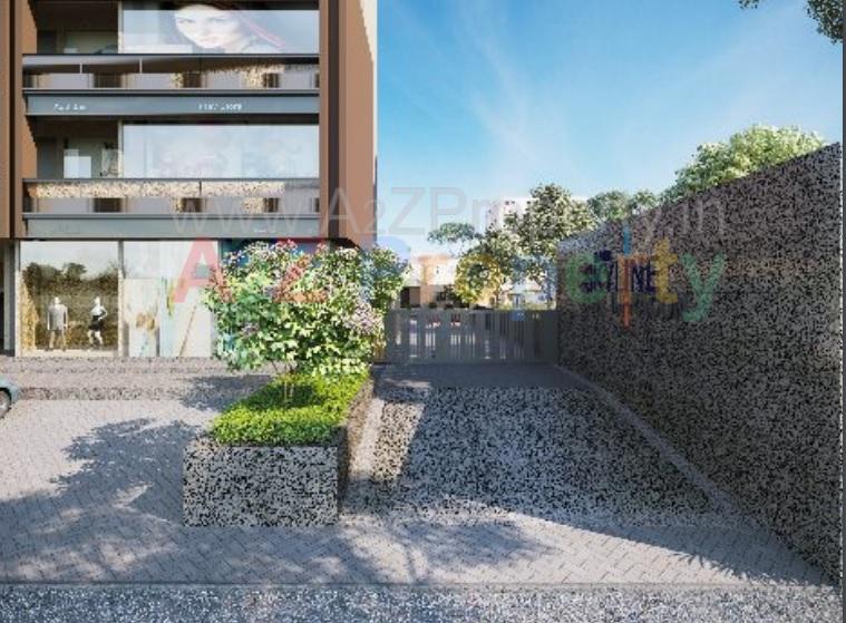 3D Elevation of real estate project Basil Skyline located at Tragad, Ahmedabad, Gujarat