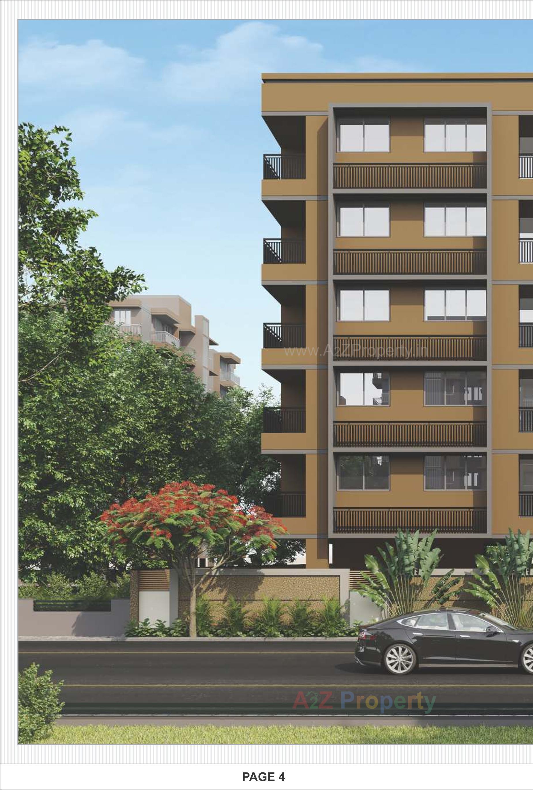 3D Elevation of real estate project Bela Apartment located at Paldi, Ahmedabad, Gujarat