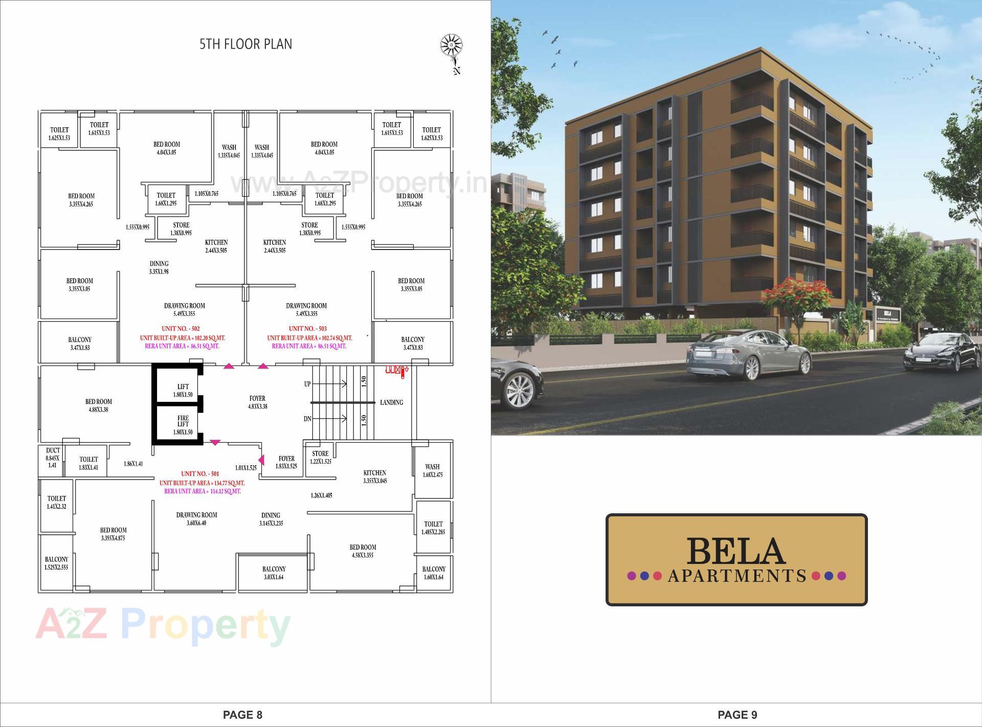 Layout of real estate project Bela Apartment located at Paldi, Ahmedabad, Gujarat