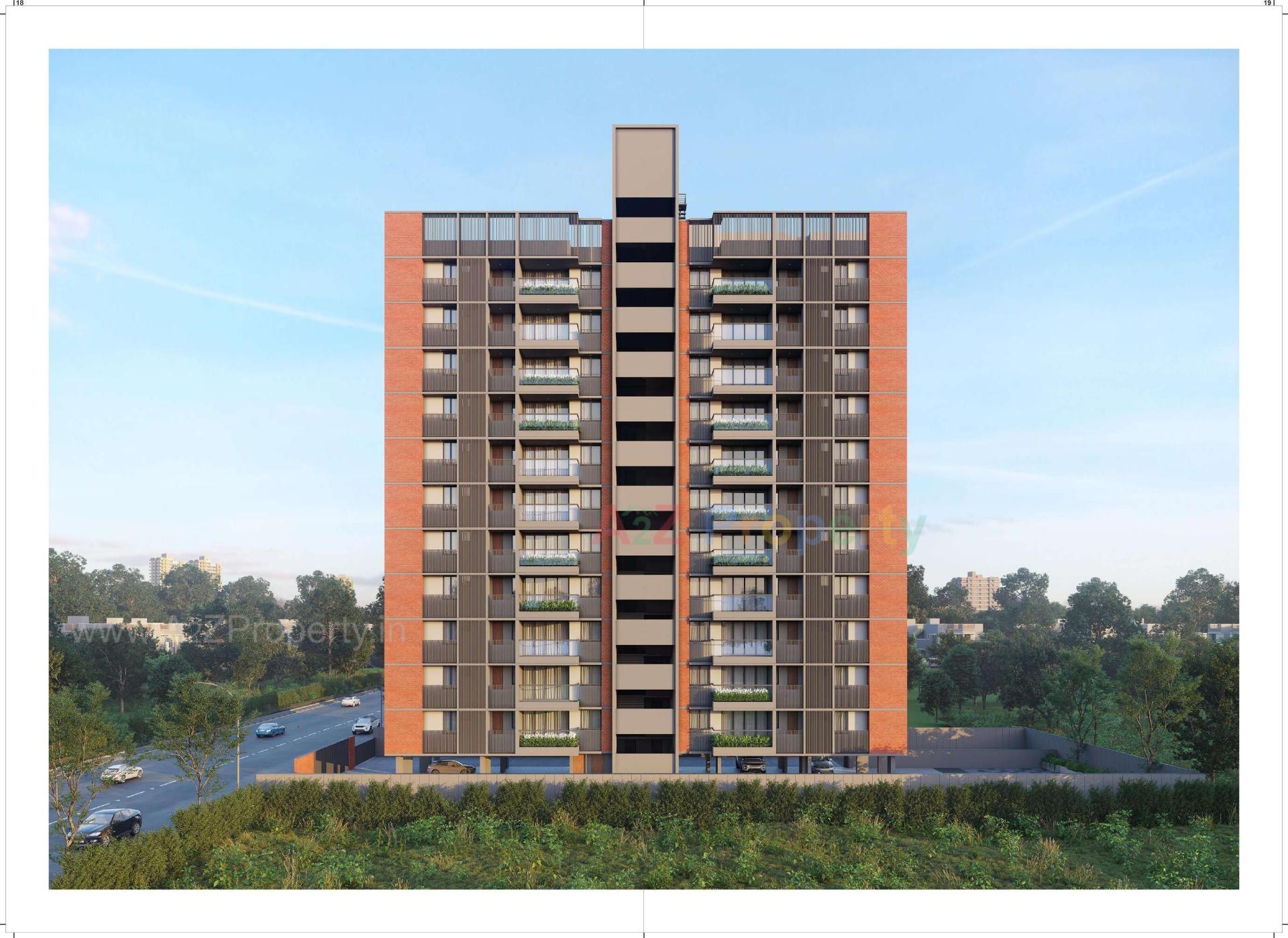 3D Elevation of real estate project Beryl Crystal located at Sola, Ahmedabad, Gujarat