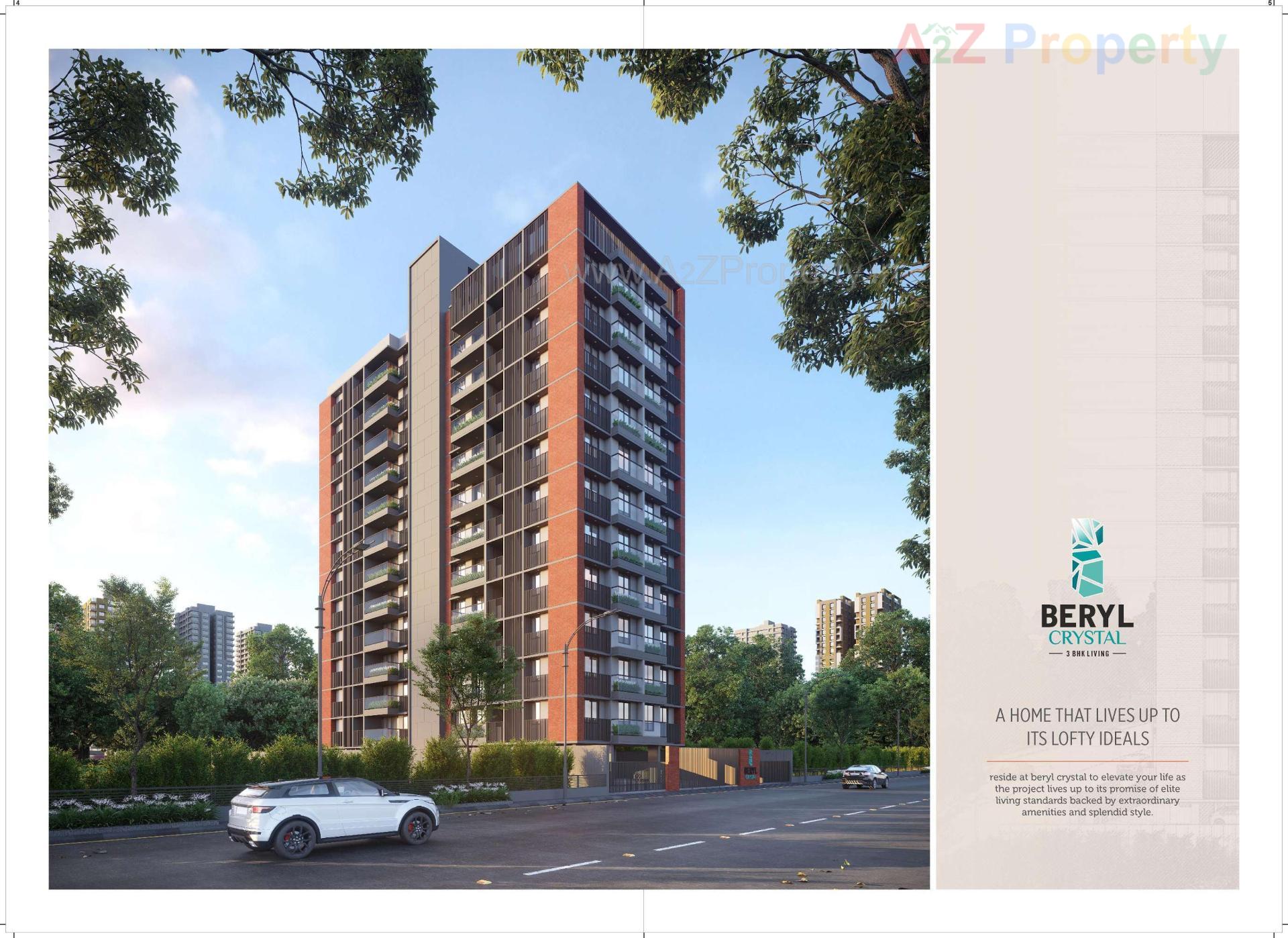 3D Elevation of real estate project Beryl Crystal located at Sola, Ahmedabad, Gujarat