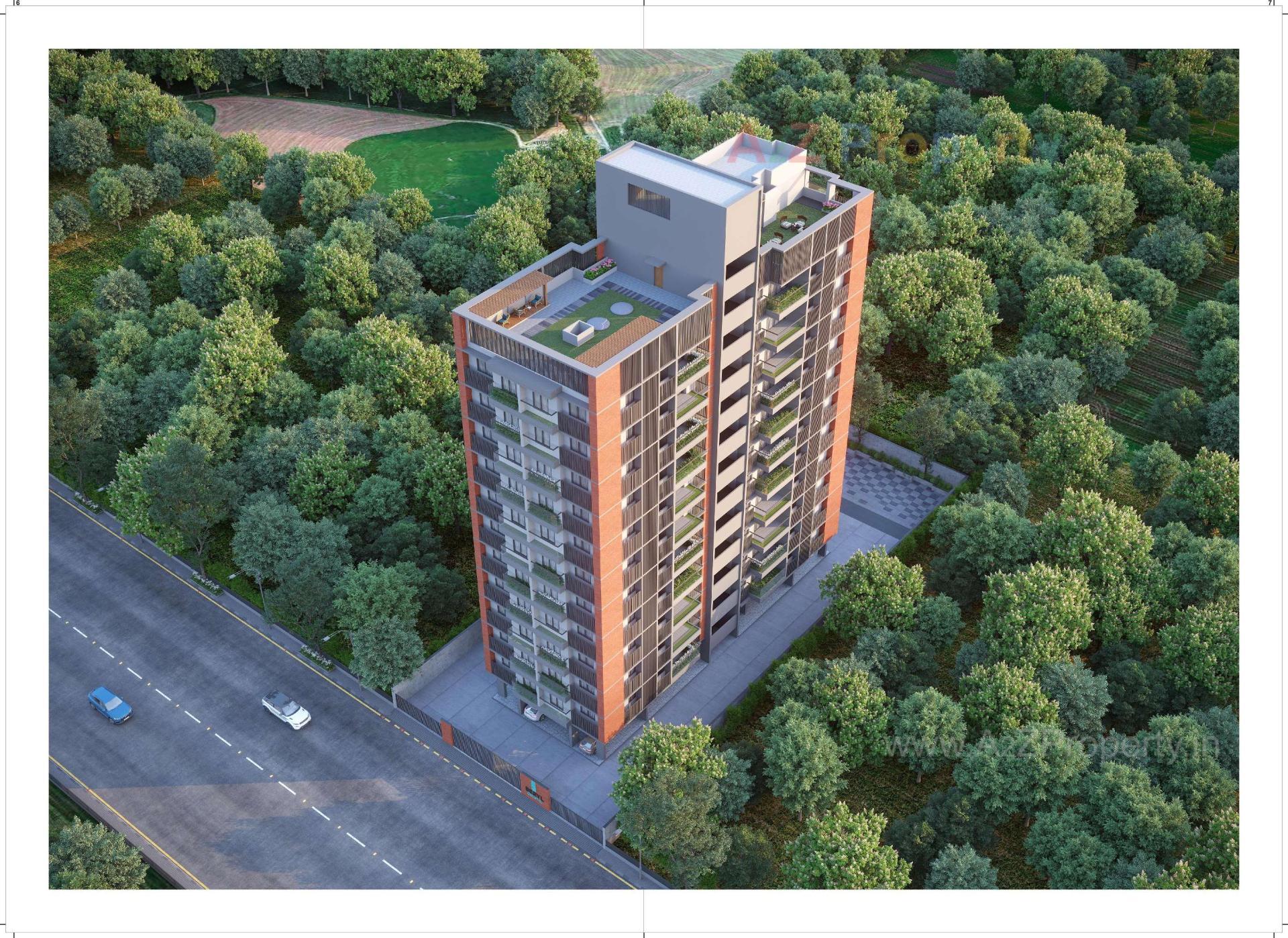 3D Elevation of real estate project Beryl Crystal located at Sola, Ahmedabad, Gujarat