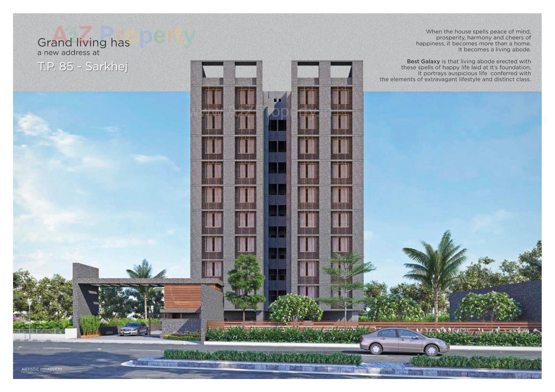 3D Elevation of real estate project Best Galaxy located at Makarba, Ahmedabad, Gujarat