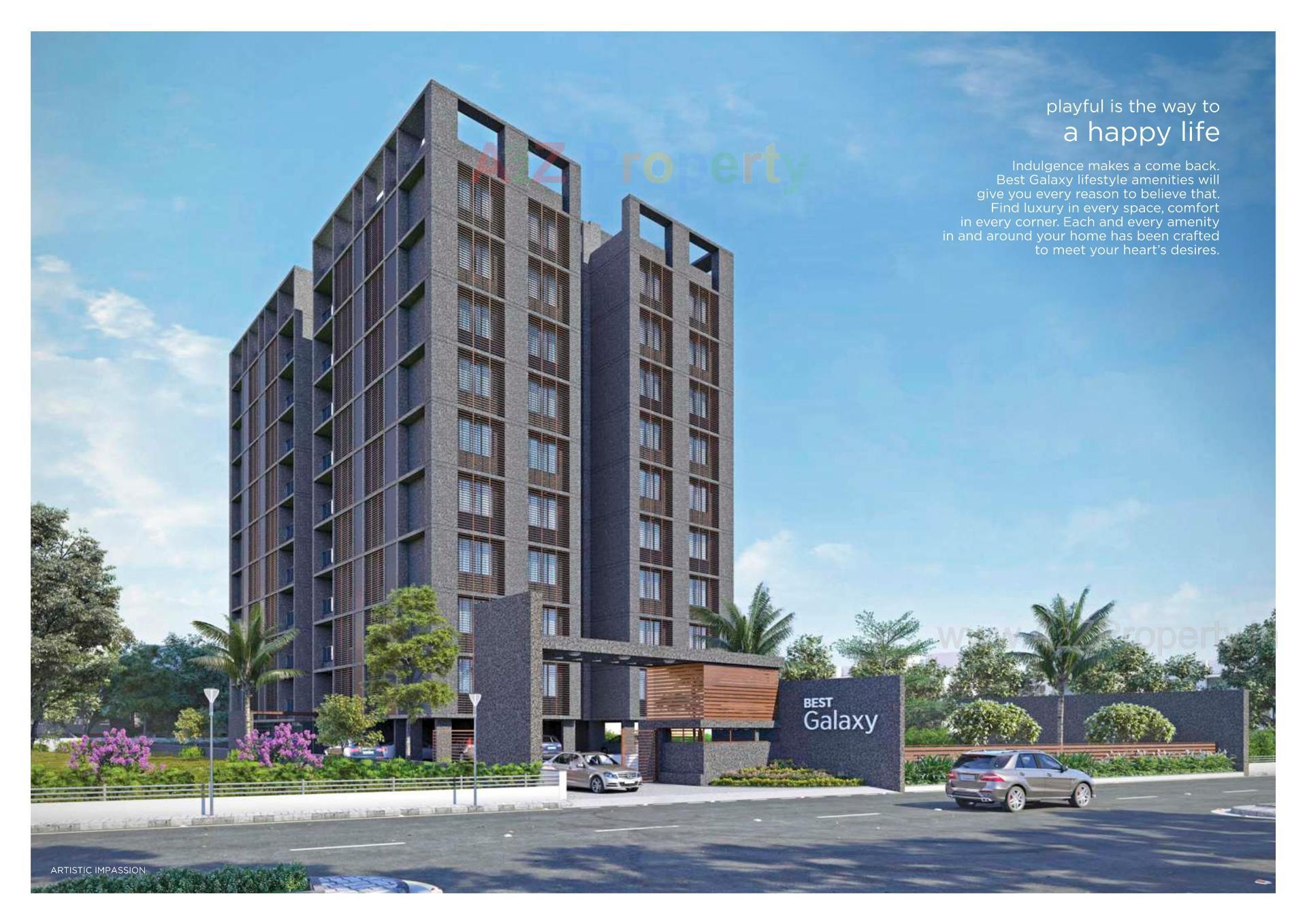 3D Elevation of real estate project Best Galaxy located at Makarba, Ahmedabad, Gujarat