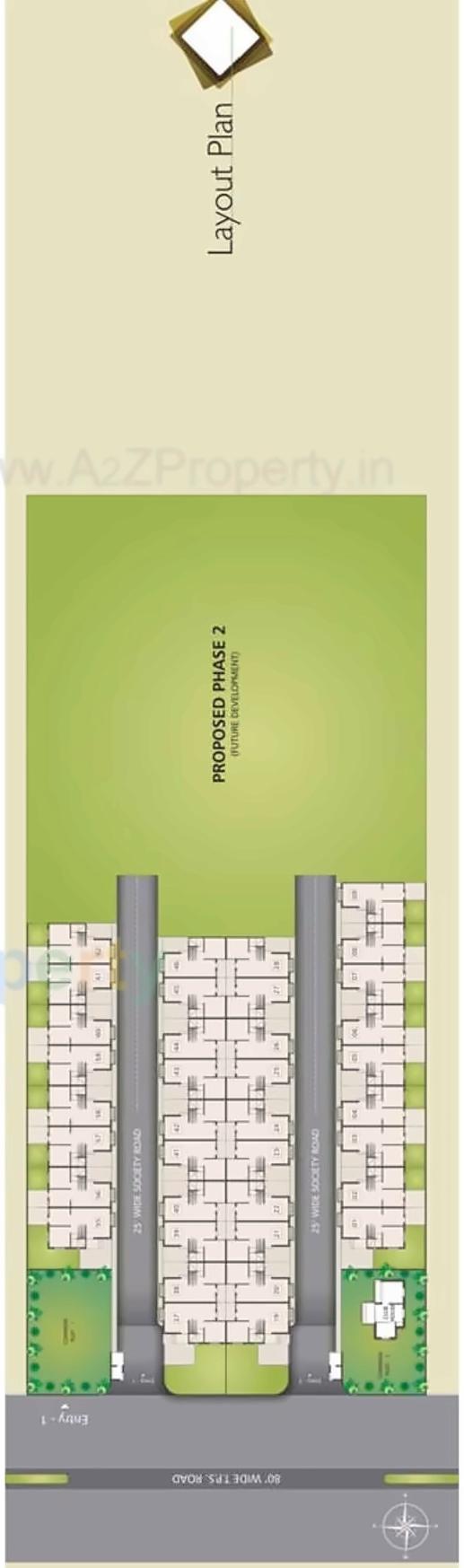 Layout of real estate project Bhagirath Serenity located at Lambha, Ahmedabad, Gujarat