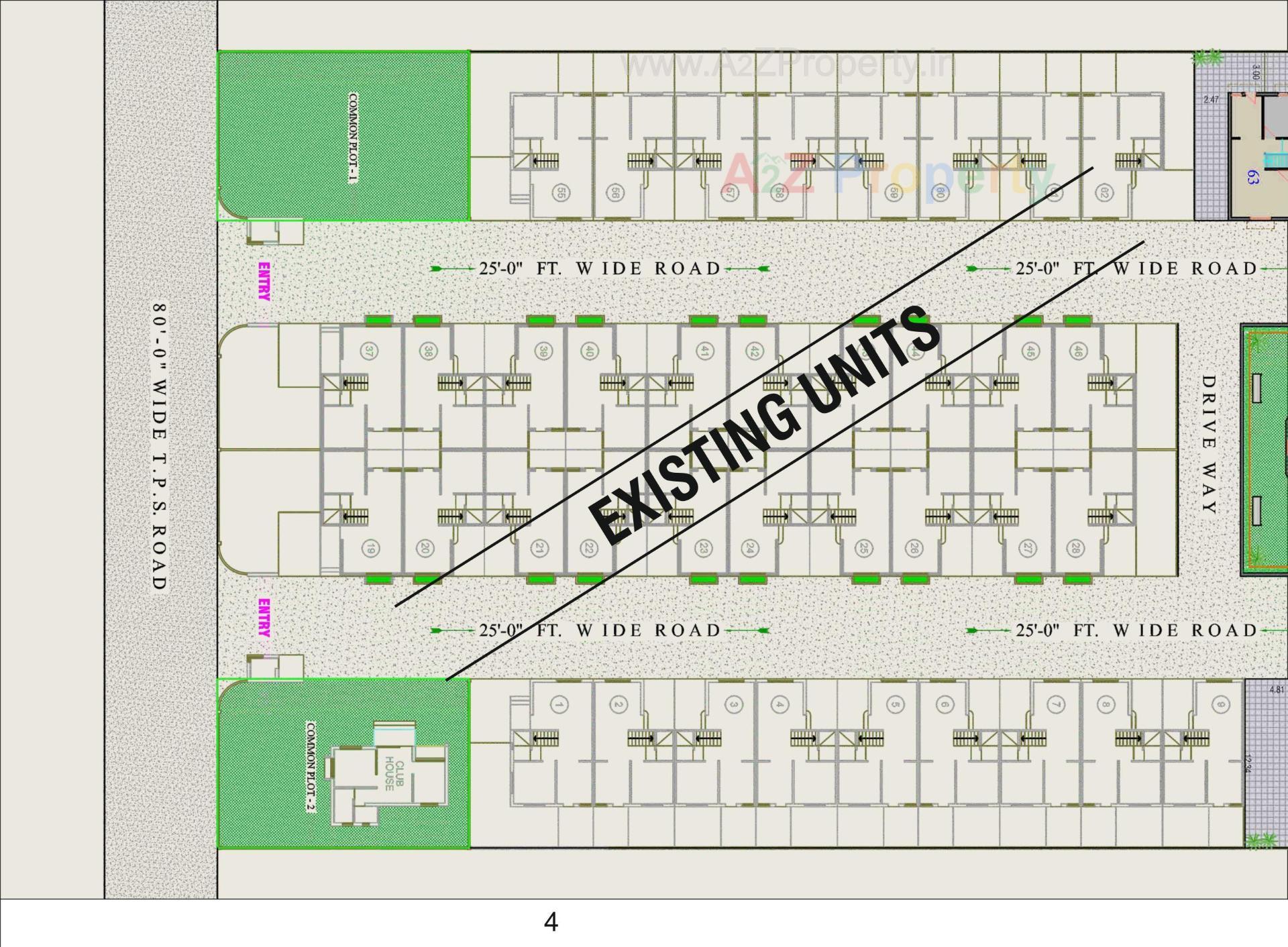 Layout of real estate project Bhagirath Serenity located at Lambha, Ahmedabad, Gujarat
