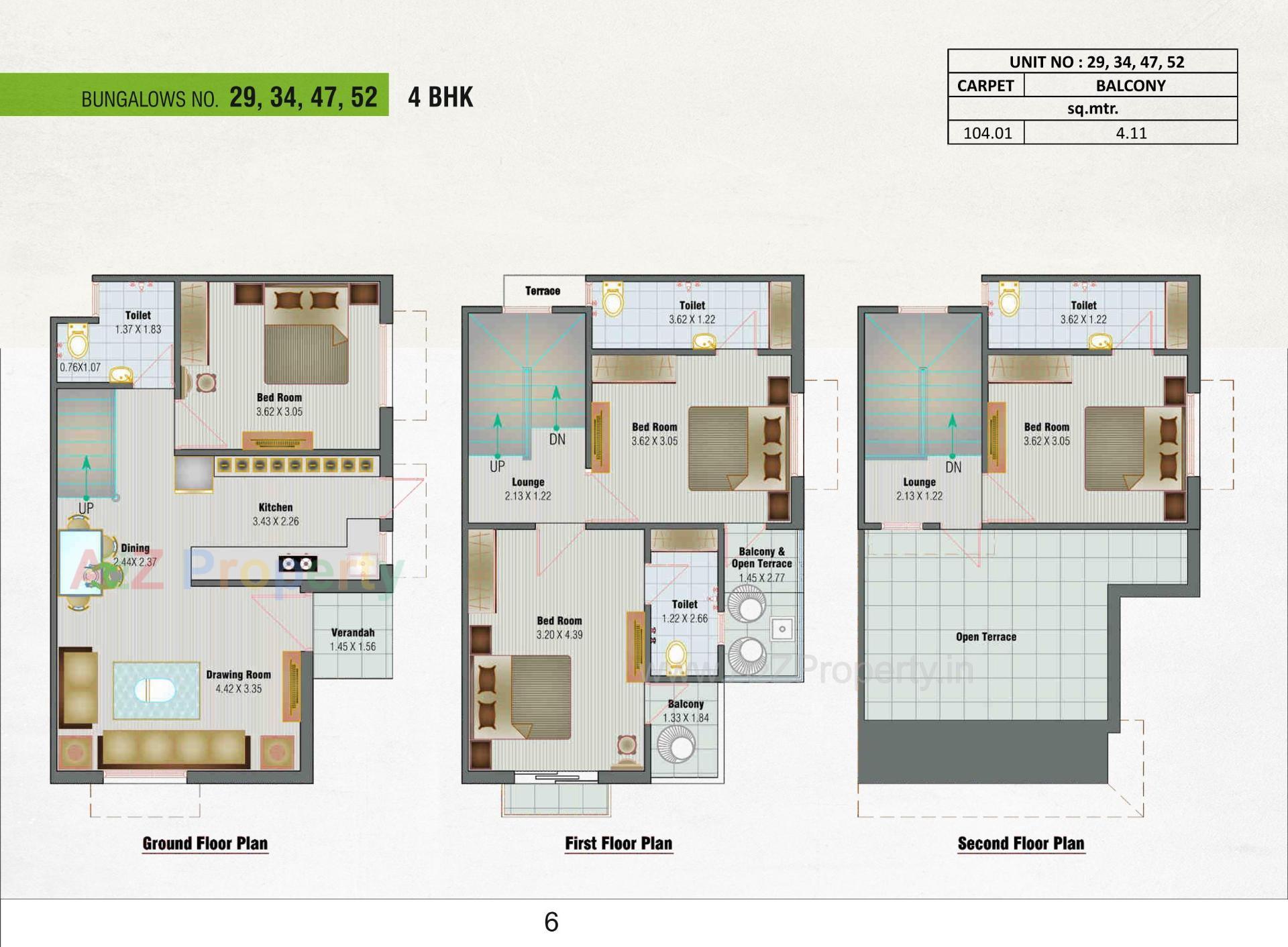 Layout of real estate project Bhagirath Serenity located at Lambha, Ahmedabad, Gujarat