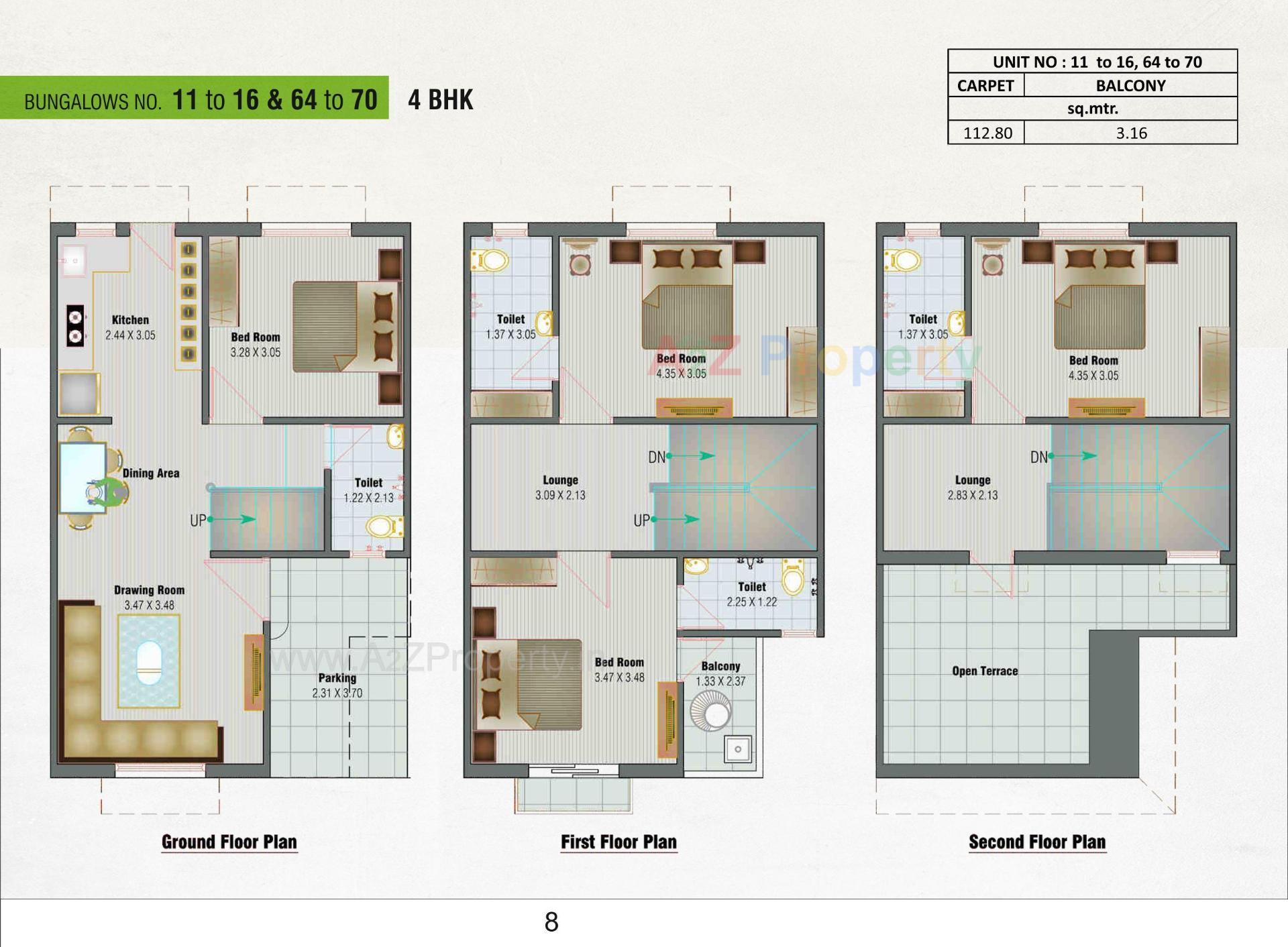 Layout of real estate project Bhagirath Serenity located at Lambha, Ahmedabad, Gujarat
