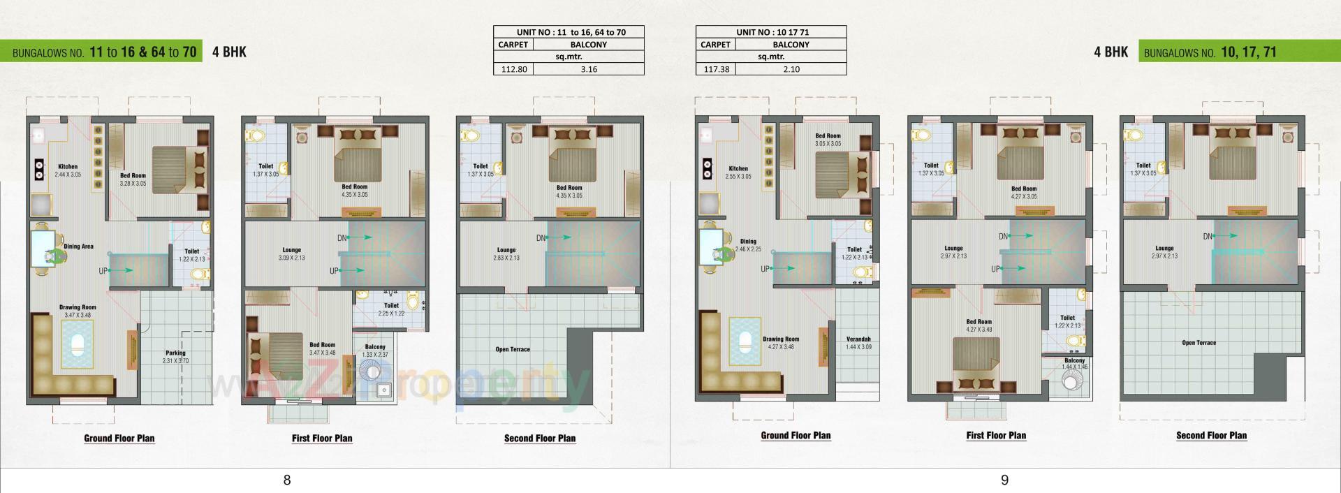 Layout of real estate project Bhagirath Serenity located at Lambha, Ahmedabad, Gujarat