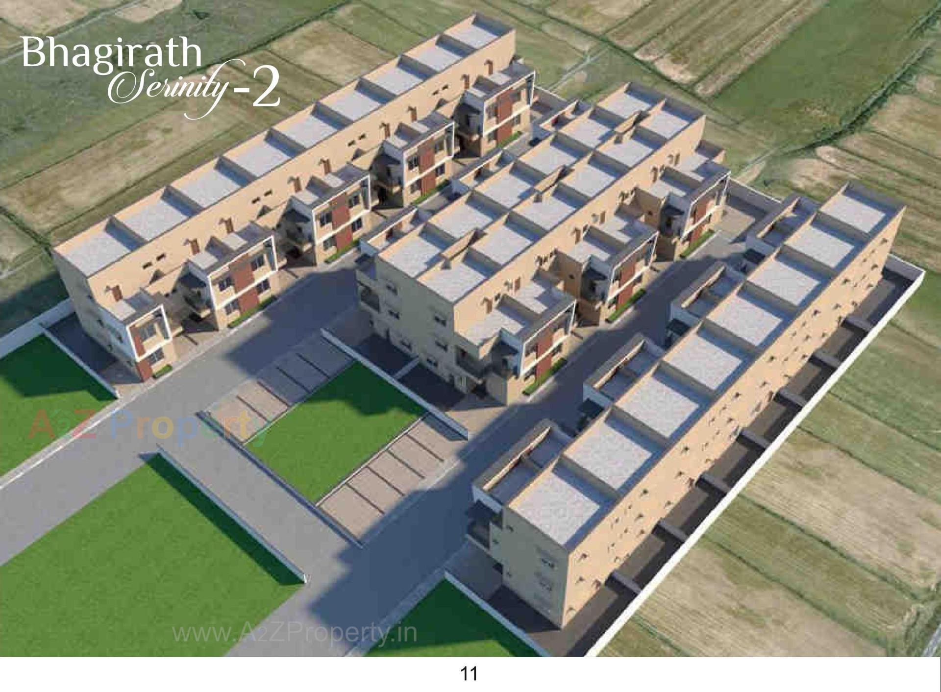 3D Elevation of real estate project Bhagirath Serenity located at Lambha, Ahmedabad, Gujarat