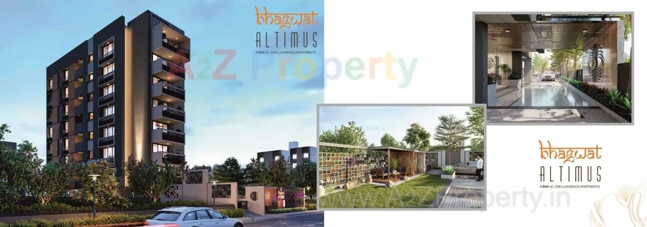3D Elevation of real estate project Bhagwat Altimus located at Thaltej, Ahmedabad, Gujarat