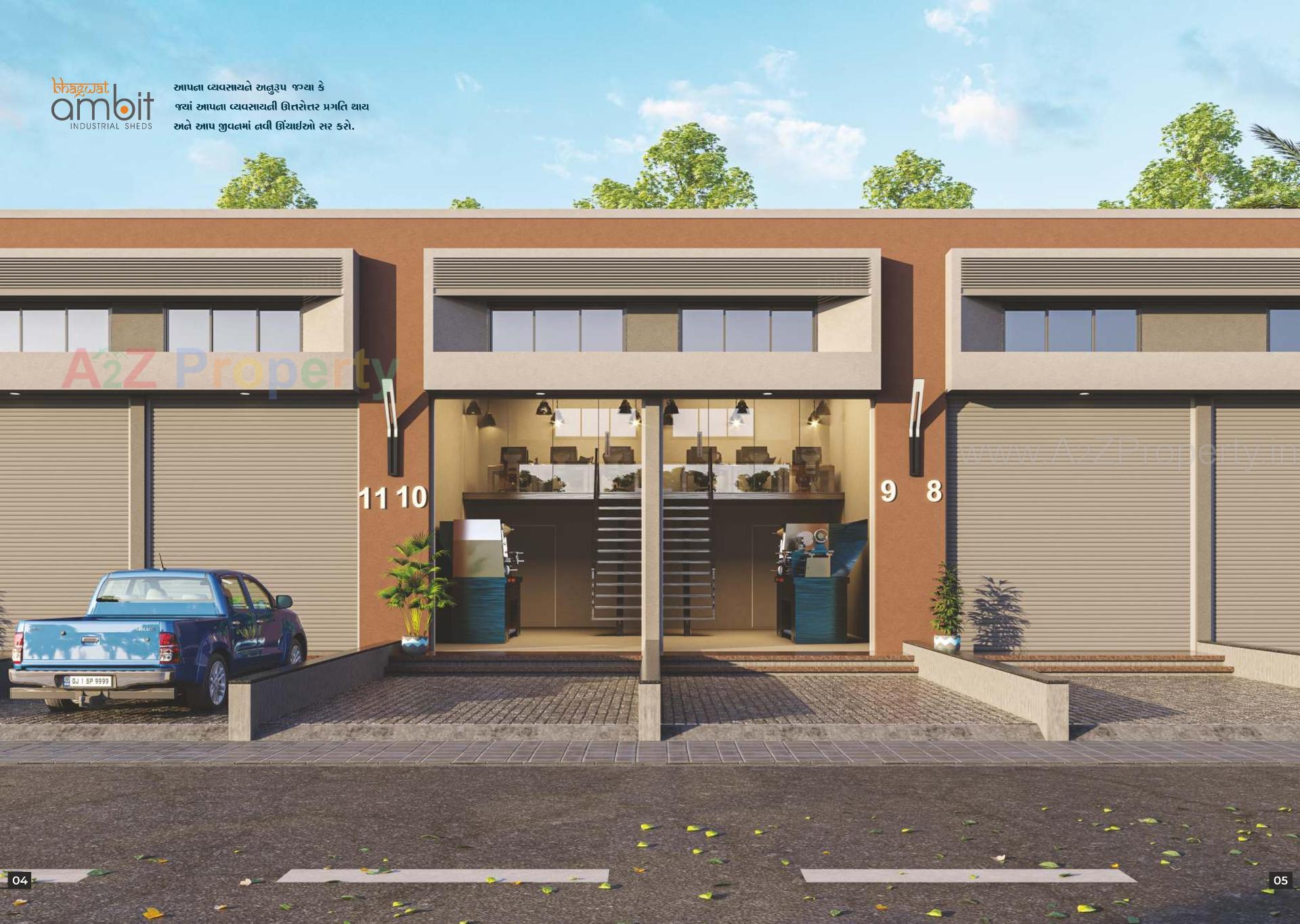 3D Elevation of real estate project Bhagwat Ambit located at Kathwada, Ahmedabad, Gujarat