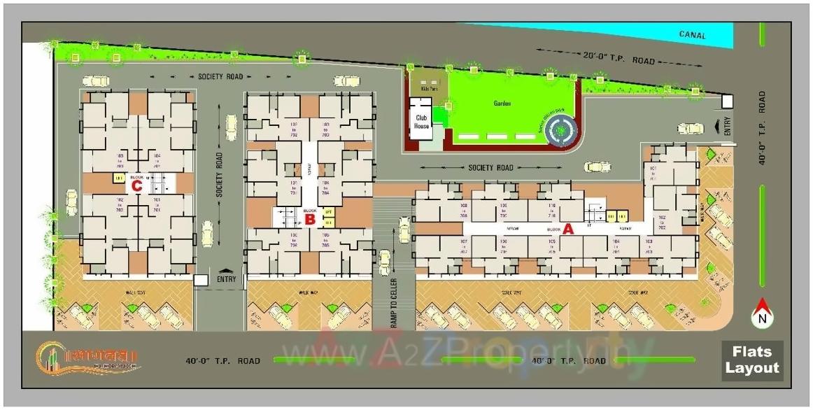 Layout of real estate project Bhagwat Elegance located at Vatva, Ahmedabad, Gujarat