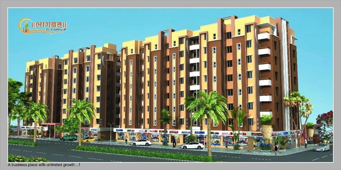 3D Elevation of real estate project Bhagwat Elegance located at Vatva, Ahmedabad, Gujarat