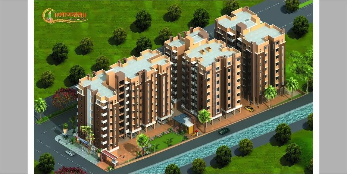 3D Elevation of real estate project Bhagwat Elegance located at Vatva, Ahmedabad, Gujarat