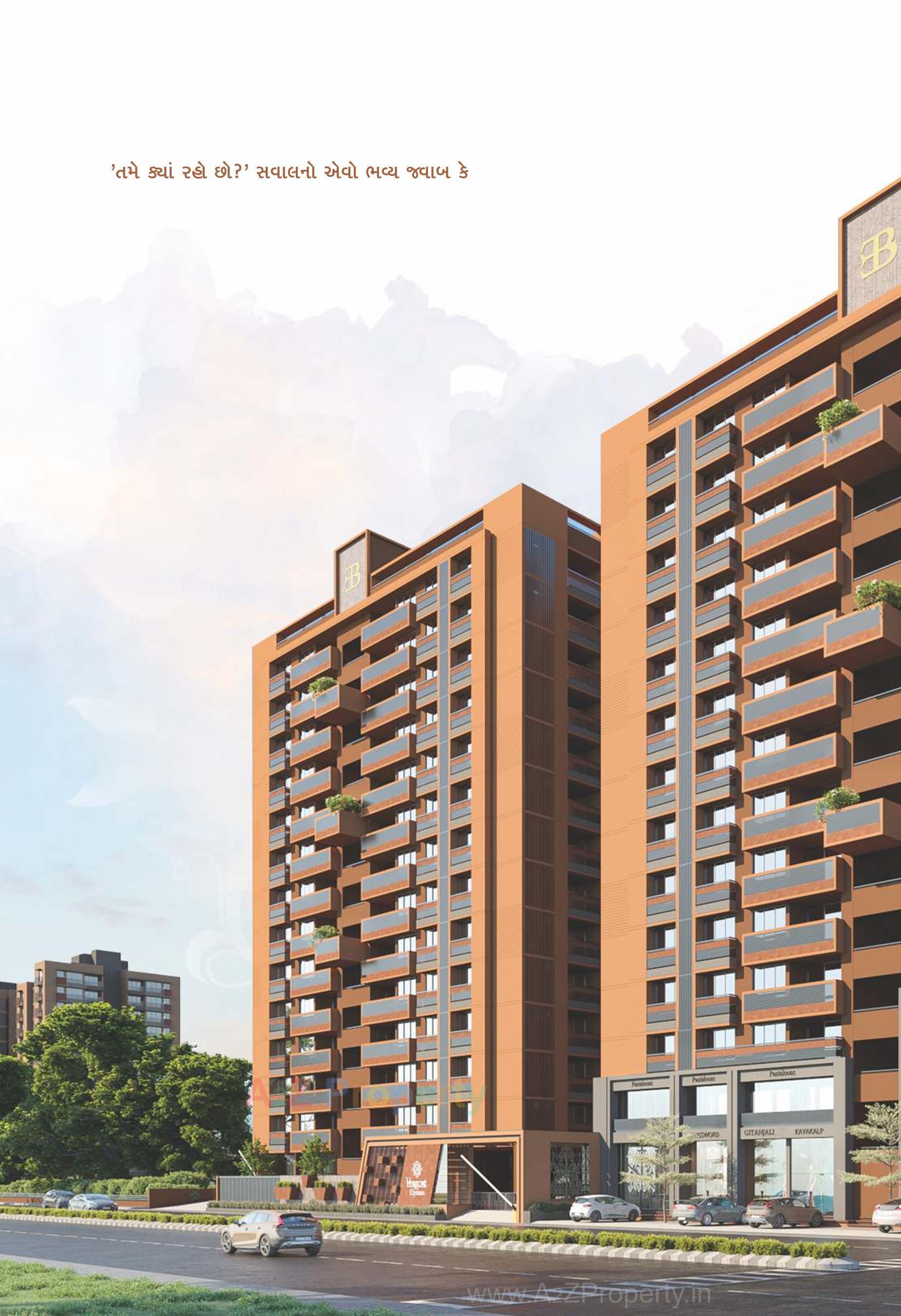 3D Elevation of real estate project Bhagwat Elysium located at Nikol, Ahmedabad, Gujarat