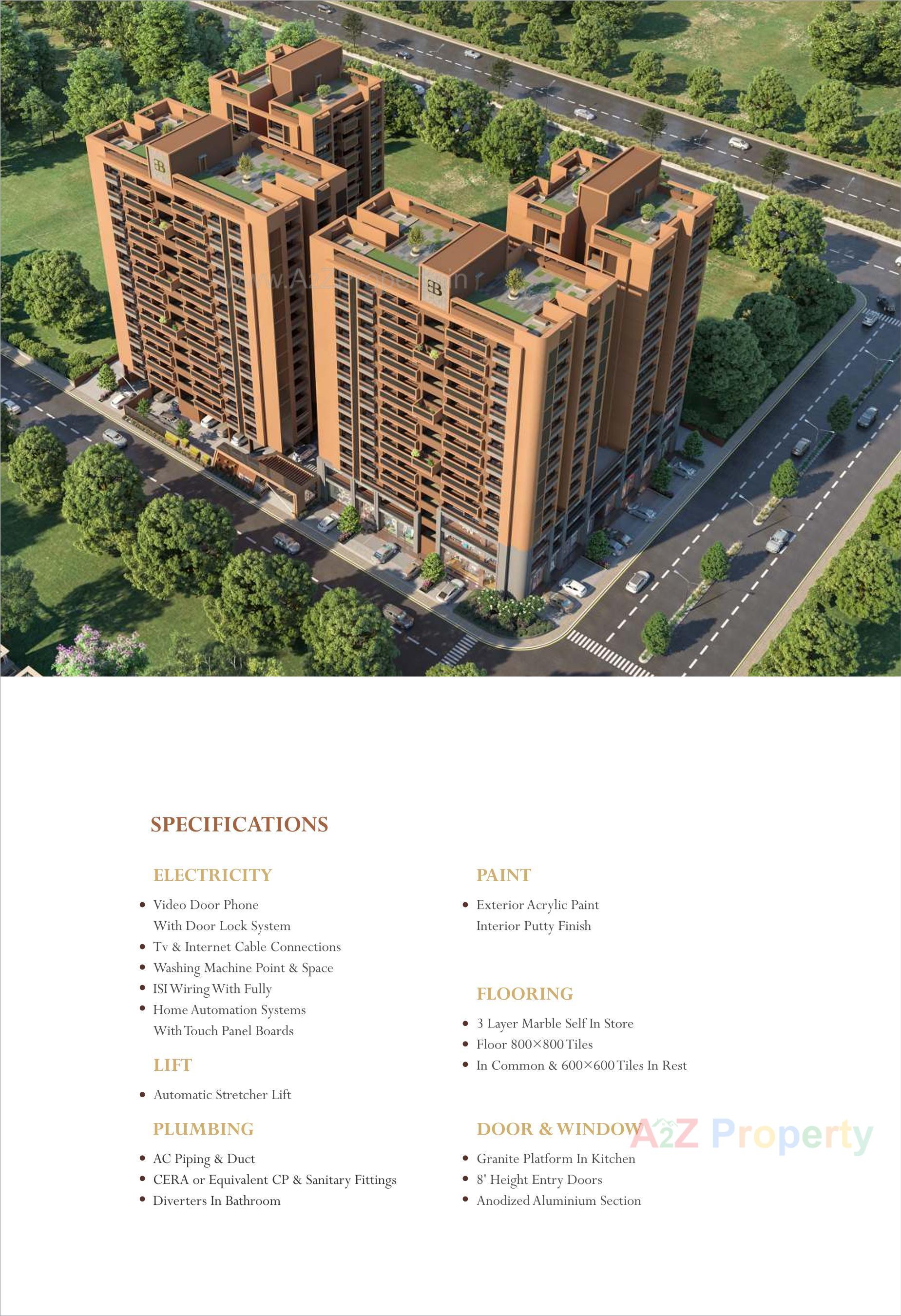 3D Elevation of real estate project Bhagwat Elysium located at Nikol, Ahmedabad, Gujarat