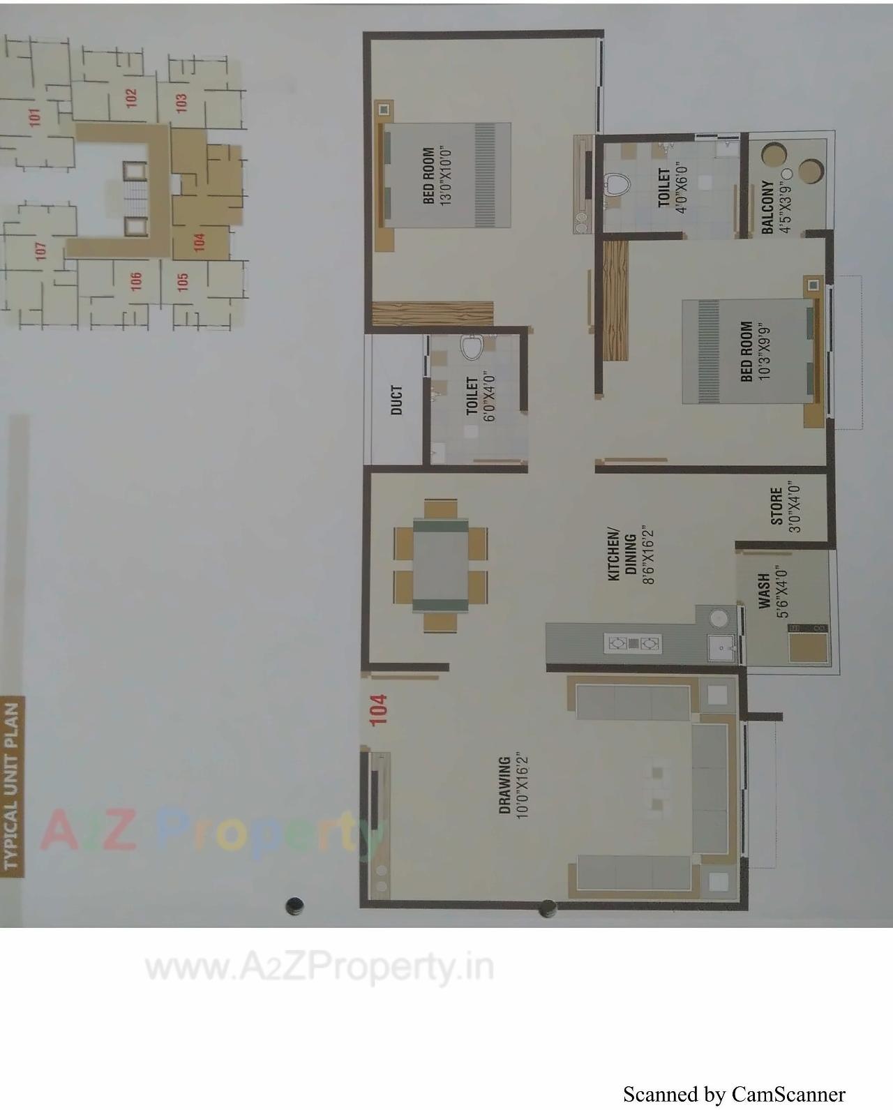 Layout of real estate project Bhaktikunj Heights located at Nikol, Ahmedabad, Gujarat