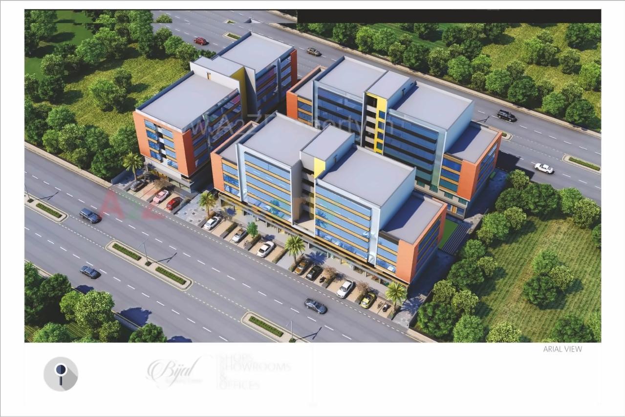 3D Elevation of real estate project Bijal Business Centre located at Aslali, Ahmedabad, Gujarat