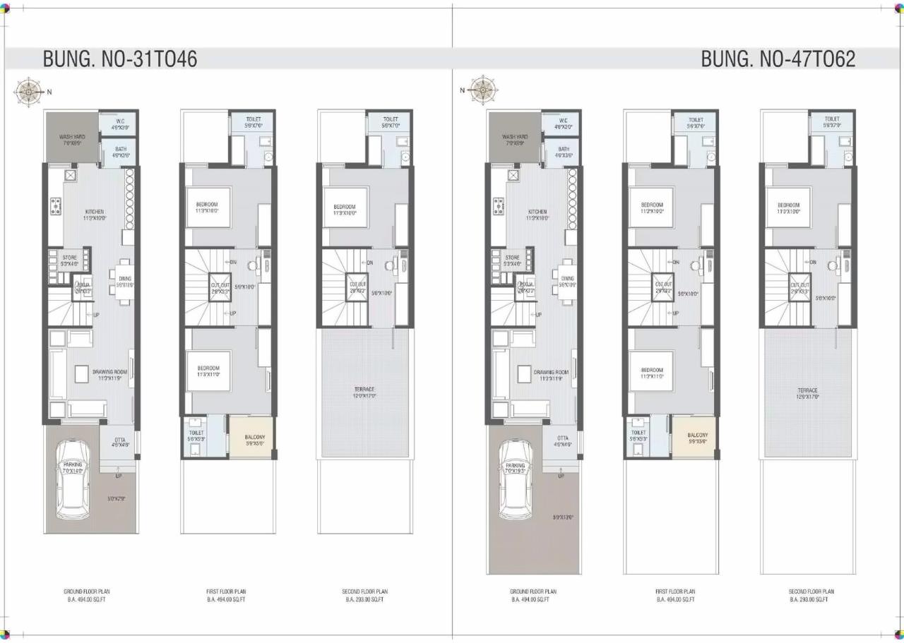 Layout of real estate project Bijal Homes located at Vatva, Ahmedabad, Gujarat