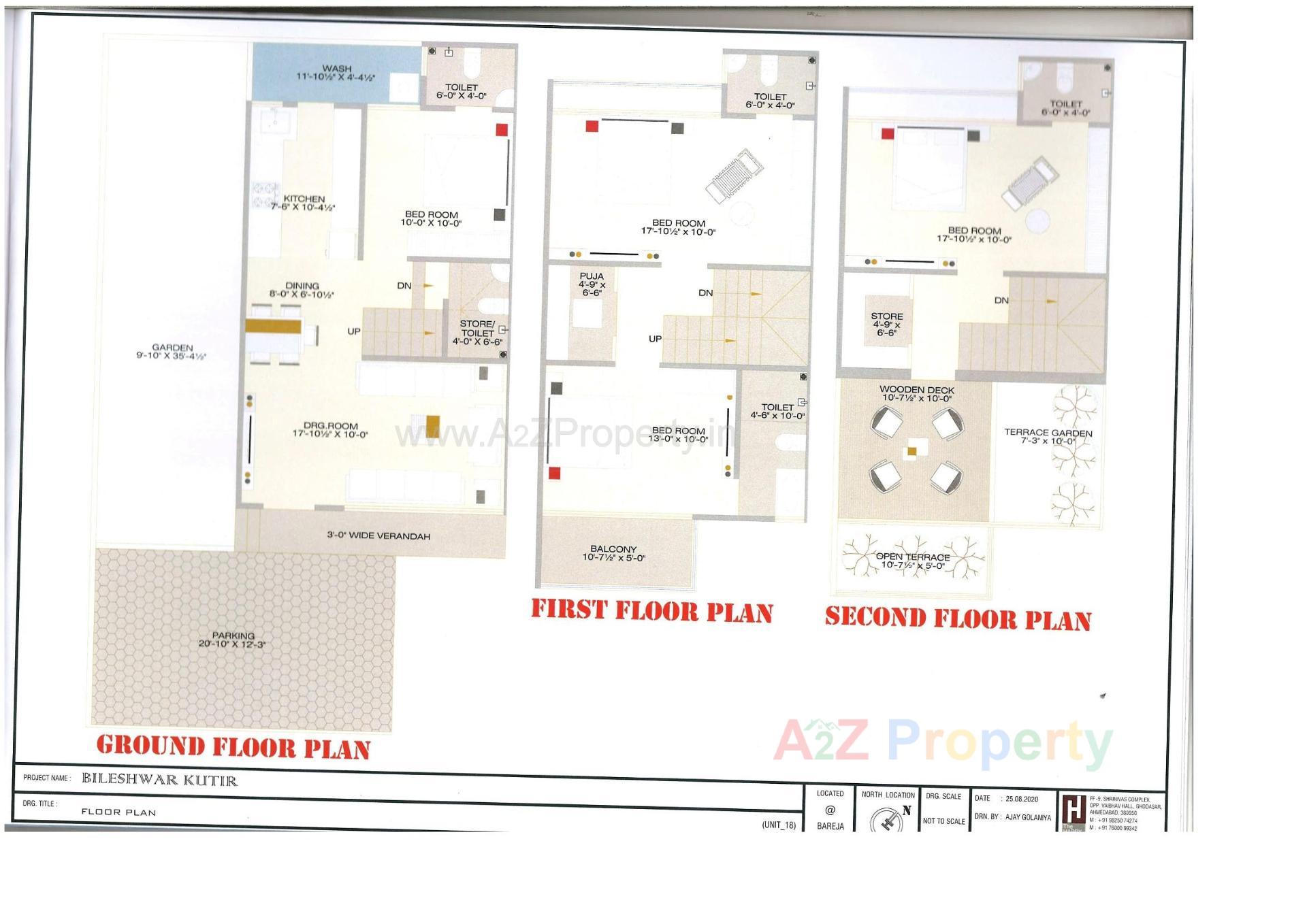 Layout of real estate project Bileshwar Kutir located at Bareja, Ahmedabad, Gujarat