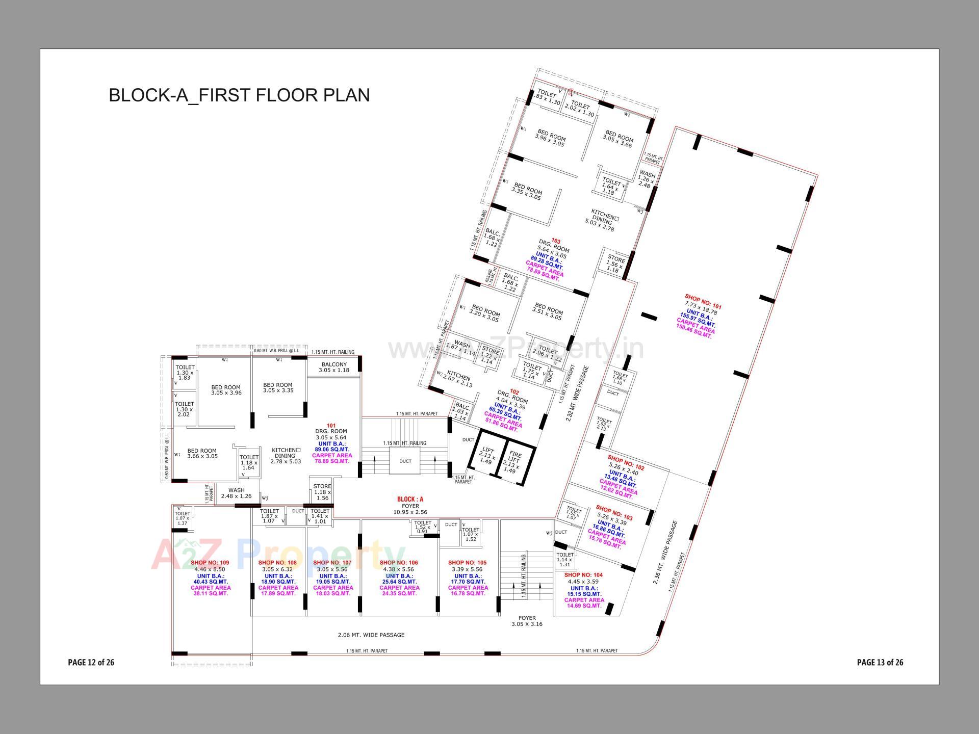 Layout of real estate project Bileshwar Villa   Heights located at Bareja, Ahmedabad, Gujarat