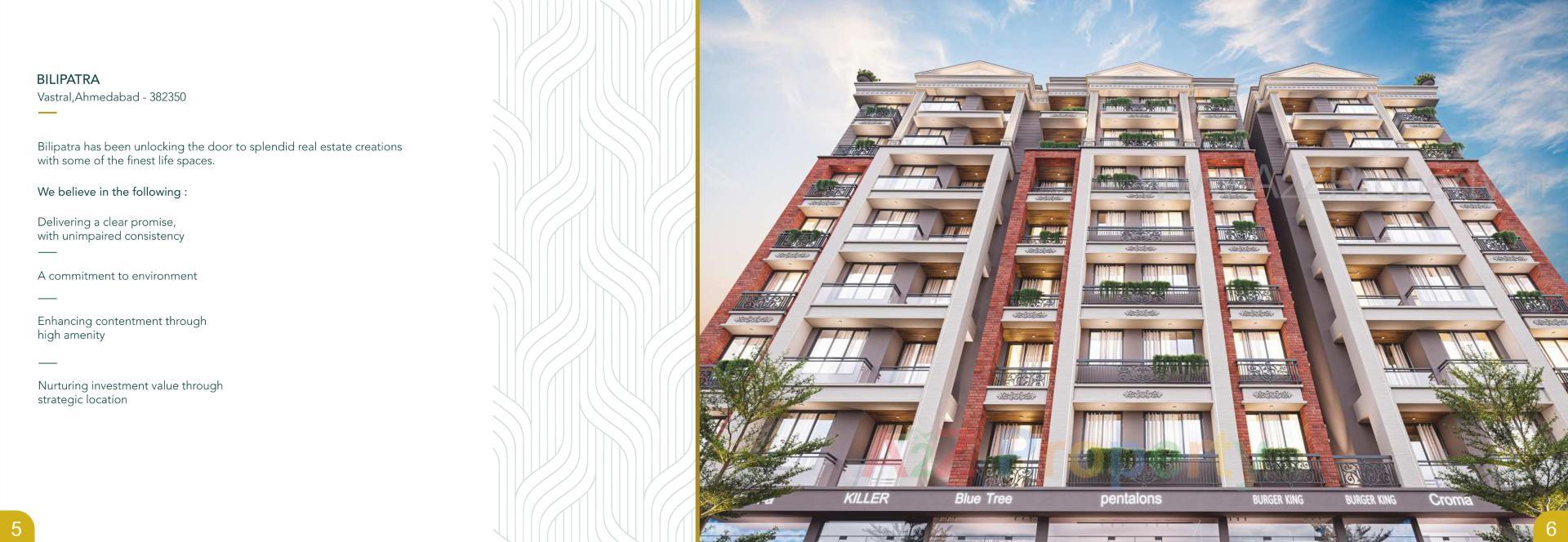 3D Elevation of real estate project Bilipatra located at Vastral, Ahmedabad, Gujarat