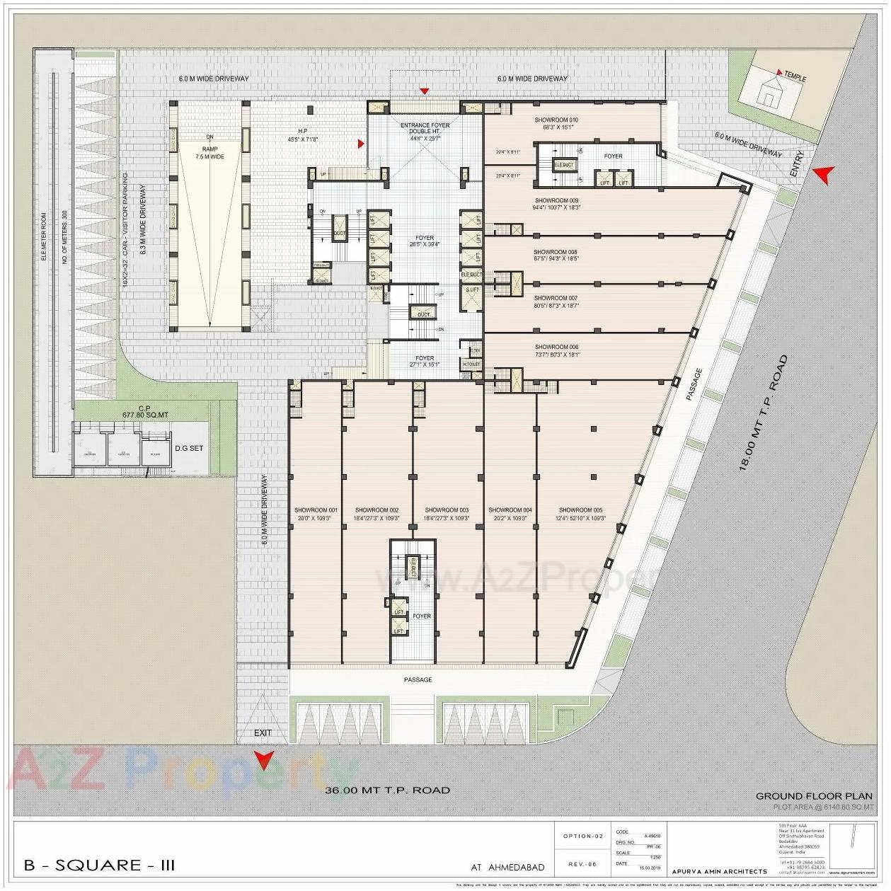 Layout of real estate project Binori B Square located at Bodakdev, Ahmedabad, Gujarat