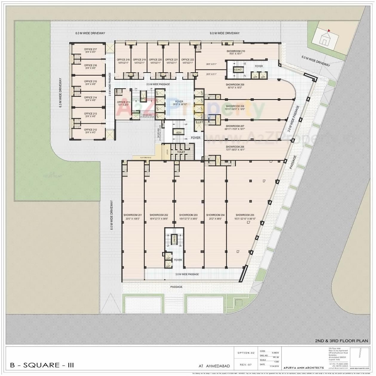 Layout of real estate project Binori B Square located at Bodakdev, Ahmedabad, Gujarat