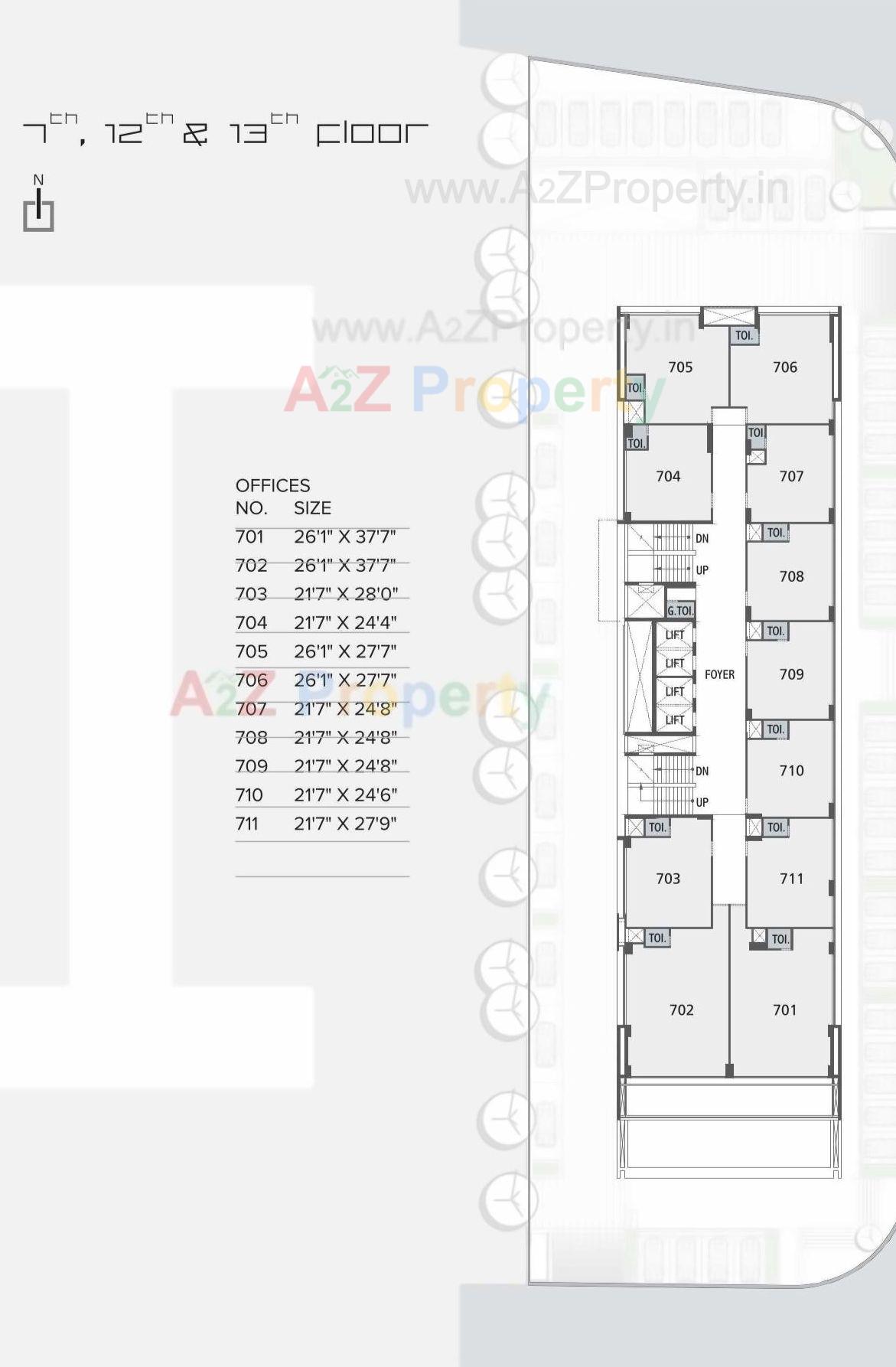 Layout of real estate project Binori Bsquare located at Ambli, Ahmedabad, Gujarat