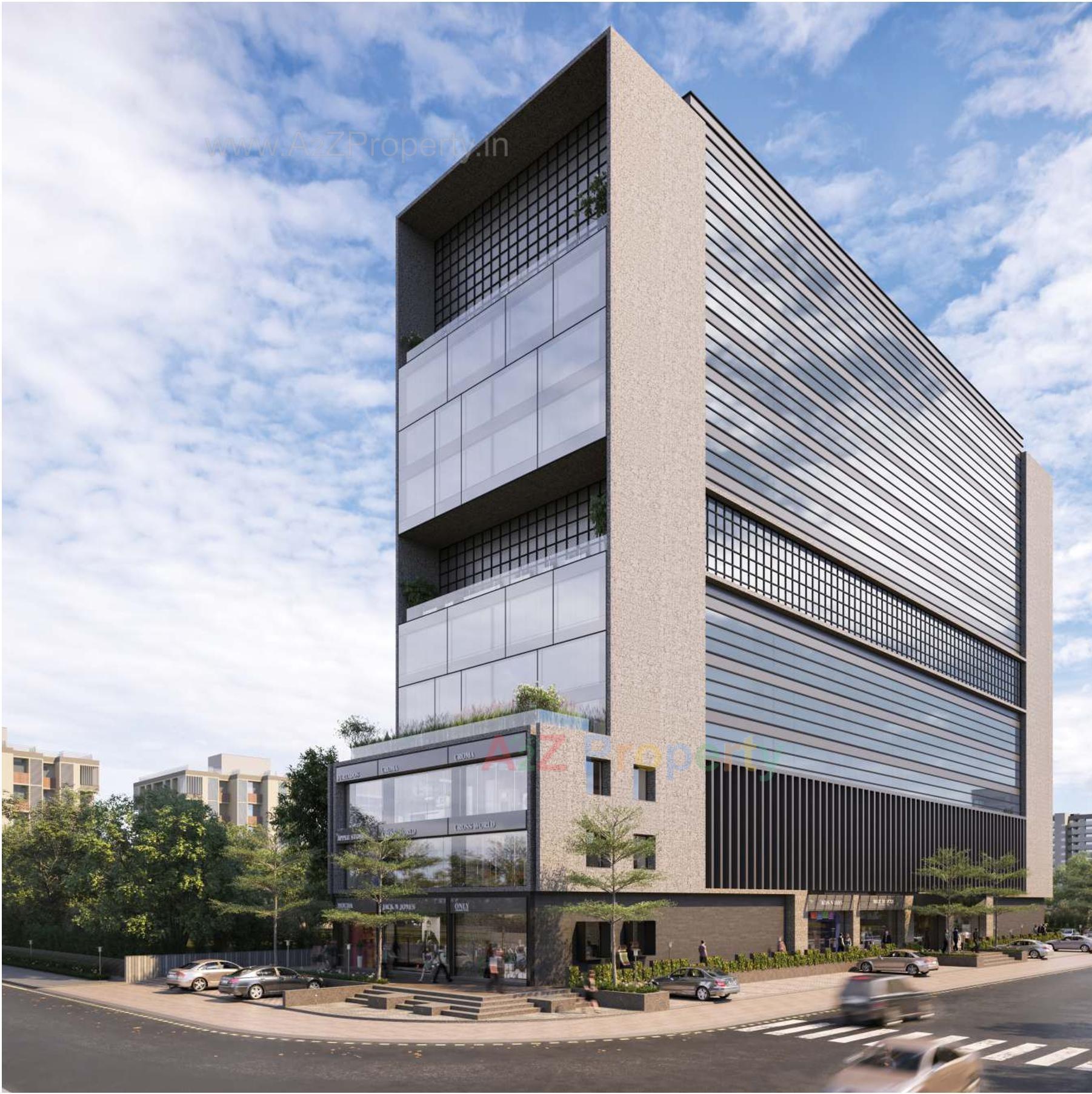 3D Elevation of real estate project Binori Bsquare located at Ambli, Ahmedabad, Gujarat