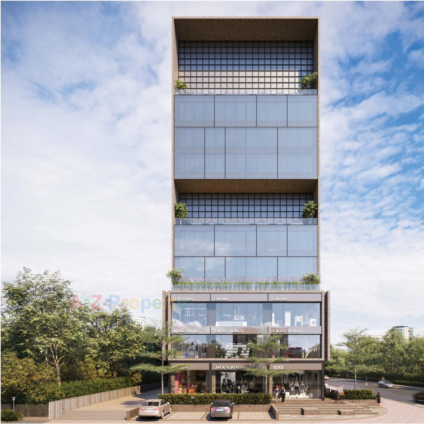 3D Elevation of real estate project Binori Bsquare located at Ambli, Ahmedabad, Gujarat