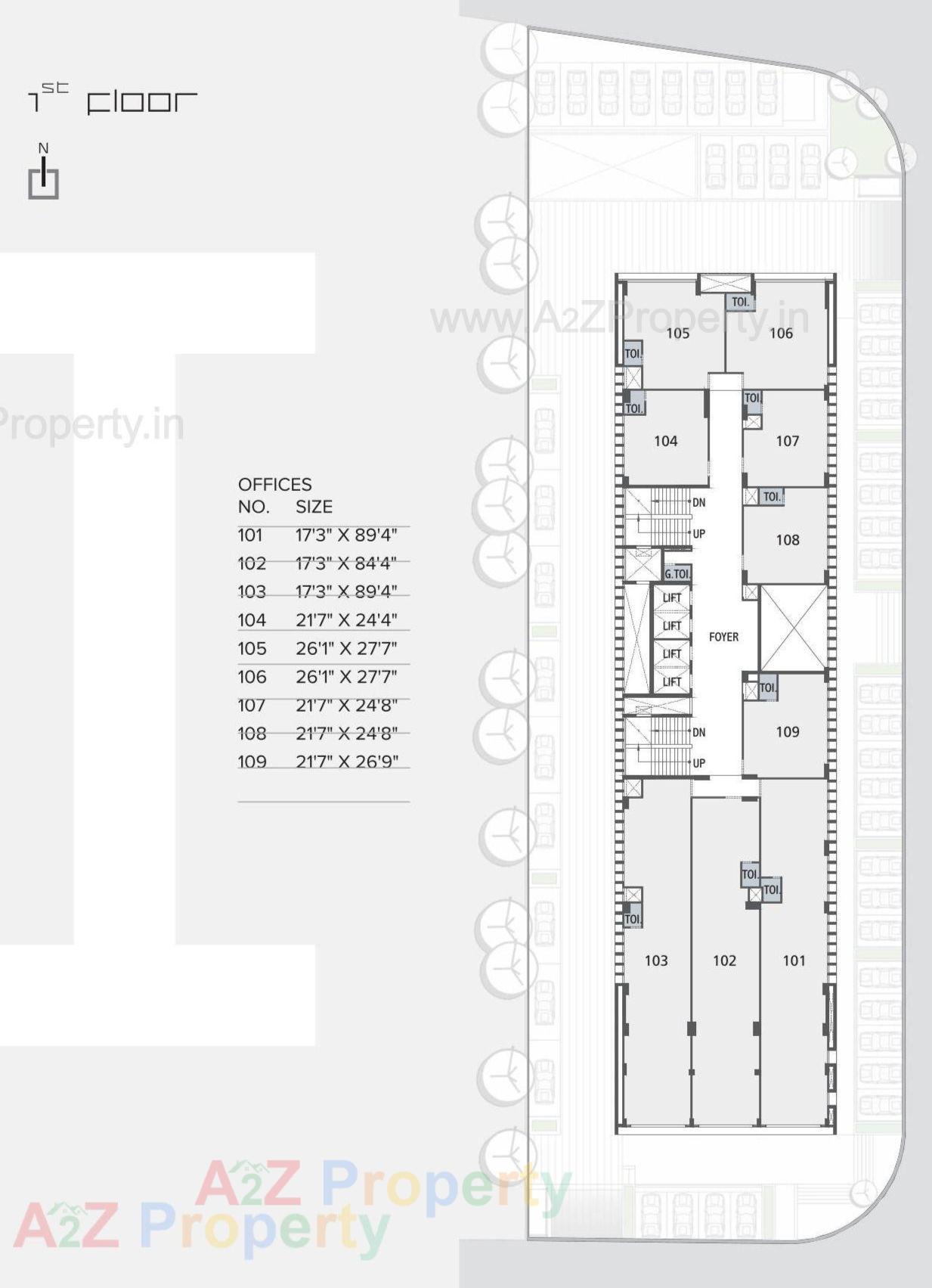 Layout of real estate project Binori Bsquare located at Ambli, Ahmedabad, Gujarat