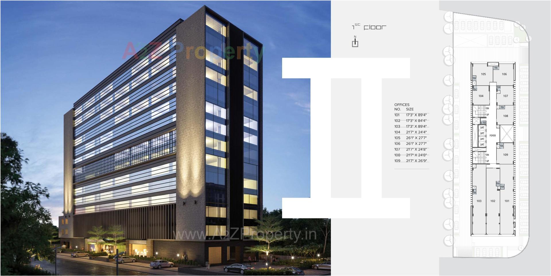 Layout of real estate project Binori Bsquare located at Ambli, Ahmedabad, Gujarat