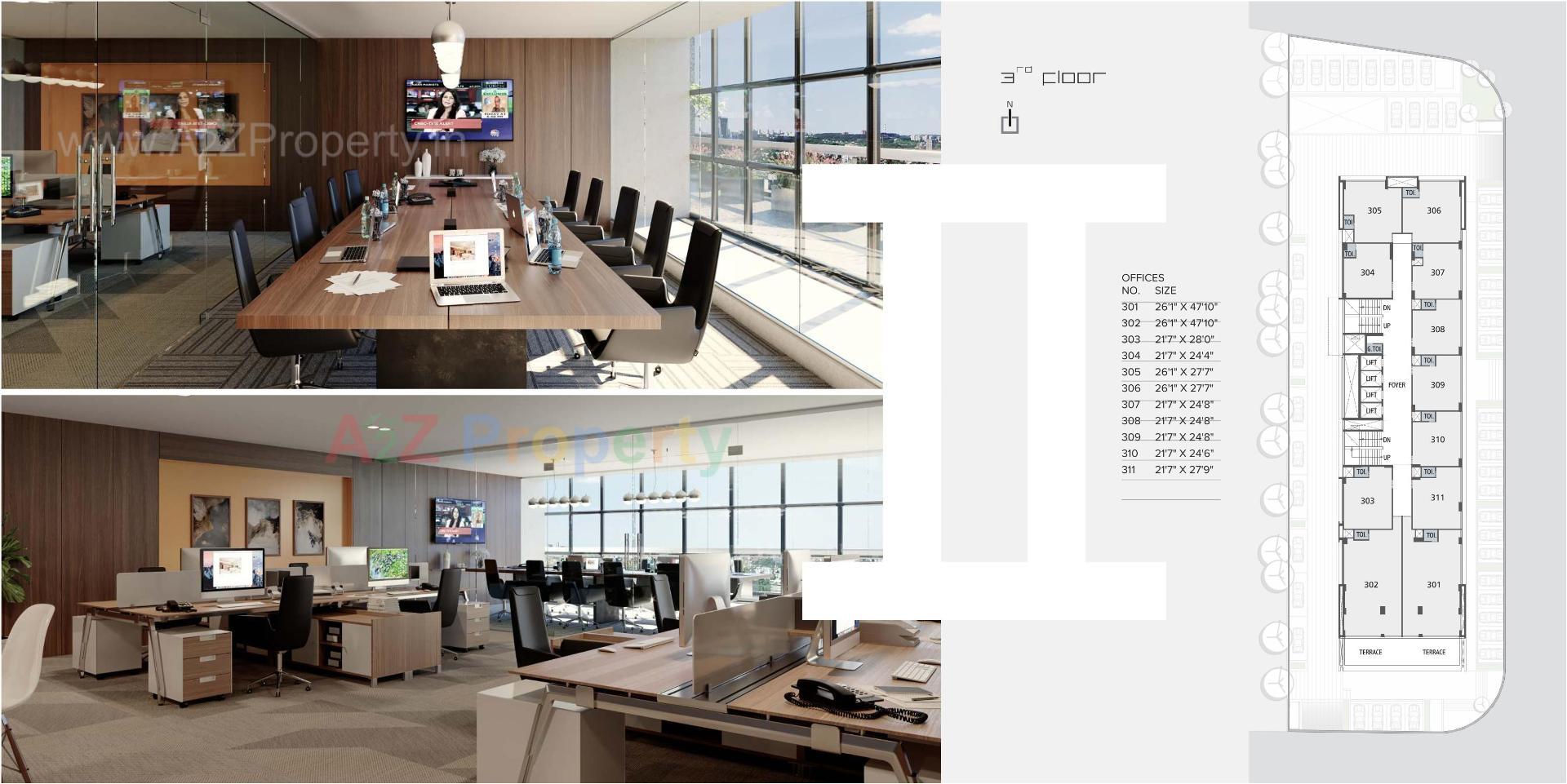 Layout of real estate project Binori Bsquare located at Ambli, Ahmedabad, Gujarat