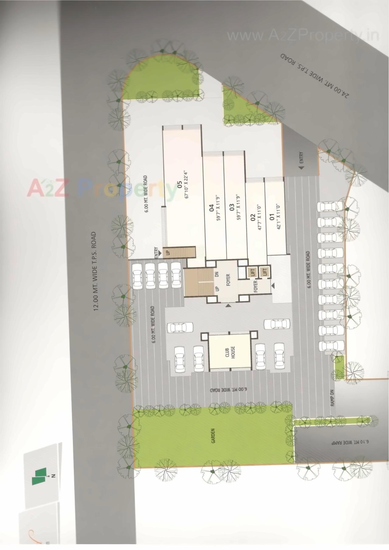Layout of real estate project Binori Mable located at Vejalpur, Ahmedabad, Gujarat