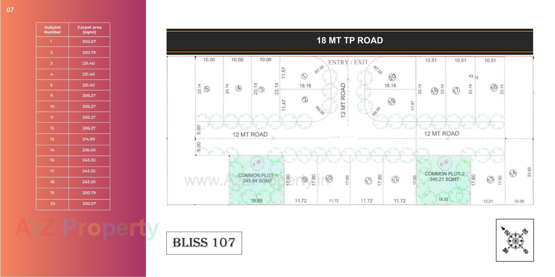 Layout of real estate project Bliss 10 located at Kadipur, Ahmedabad, Gujarat