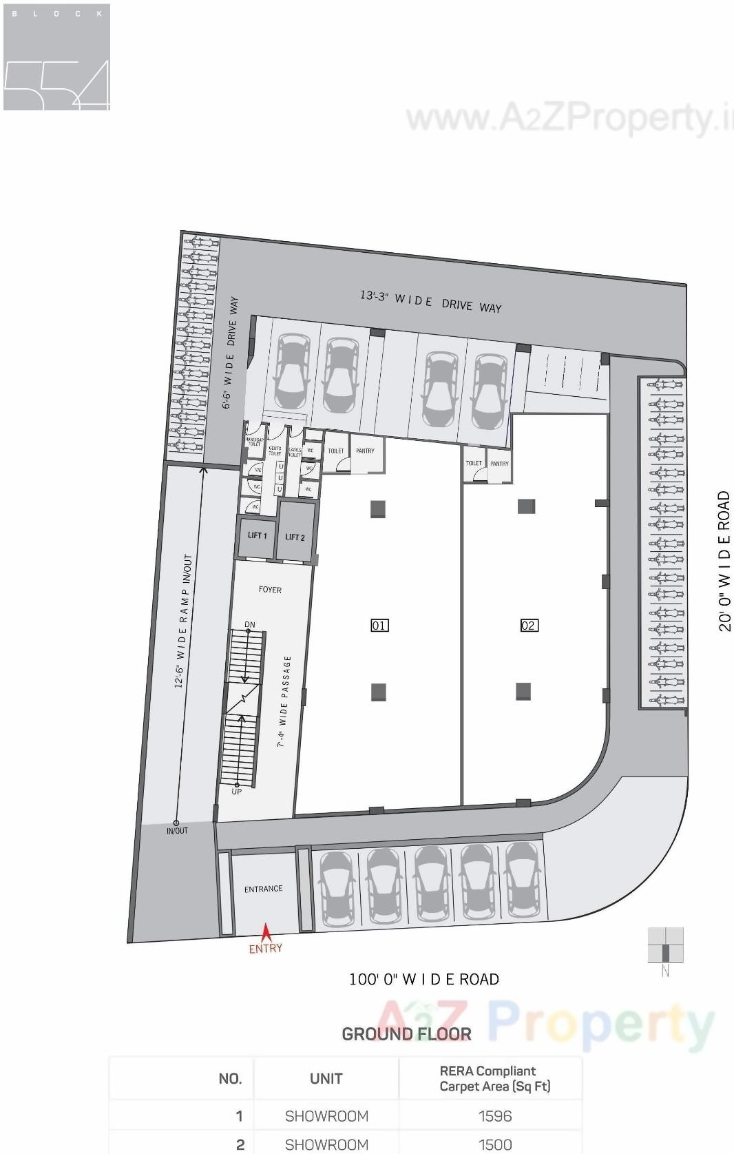 Layout of real estate project Block located at Chadavad, Ahmedabad, Gujarat