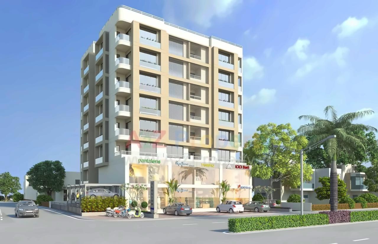 3D Elevation of real estate project Blossom Oasis located at Changispur, Ahmedabad, Gujarat