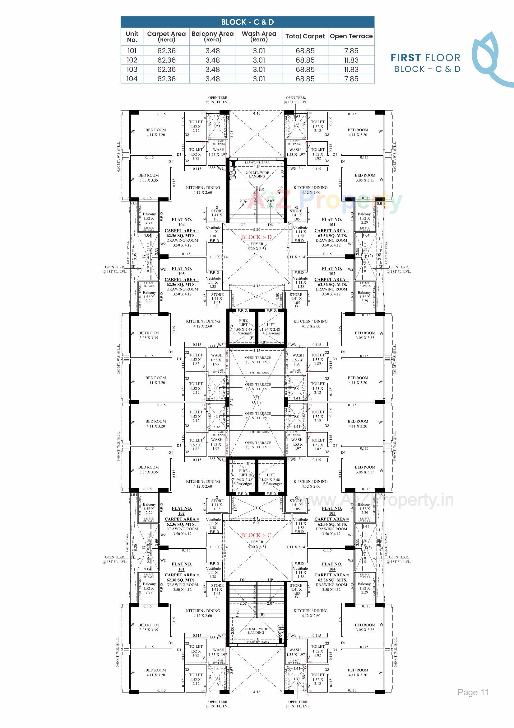 Layout of real estate project Blue Bell located at Jagatpur, Ahmedabad, Gujarat