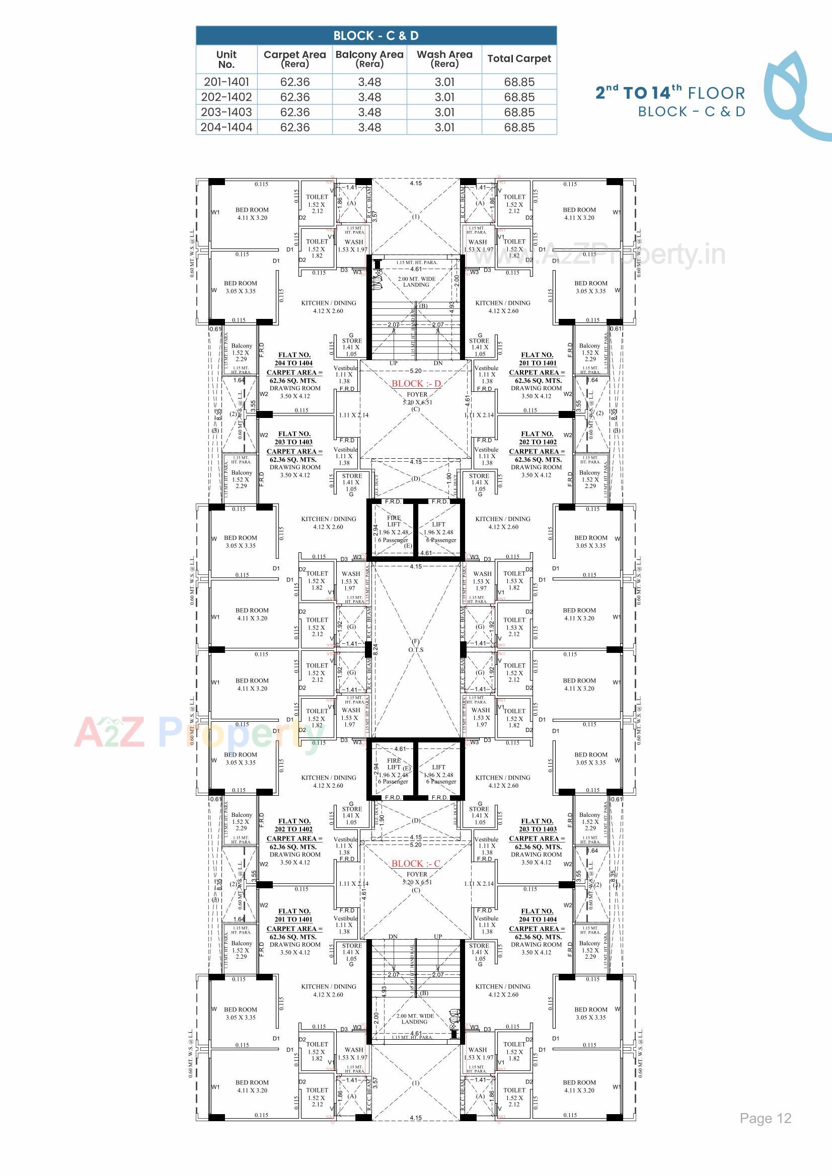 Layout of real estate project Blue Bell located at Jagatpur, Ahmedabad, Gujarat